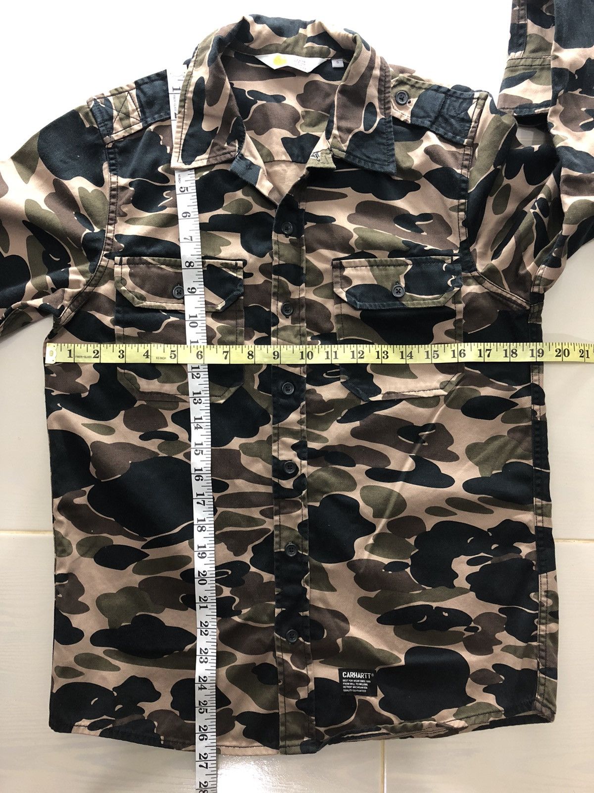 Carhartt Carhartt Camo Military Shirts Double Pocket Design Size US S / EU 44-46 / 1 - 5 Thumbnail