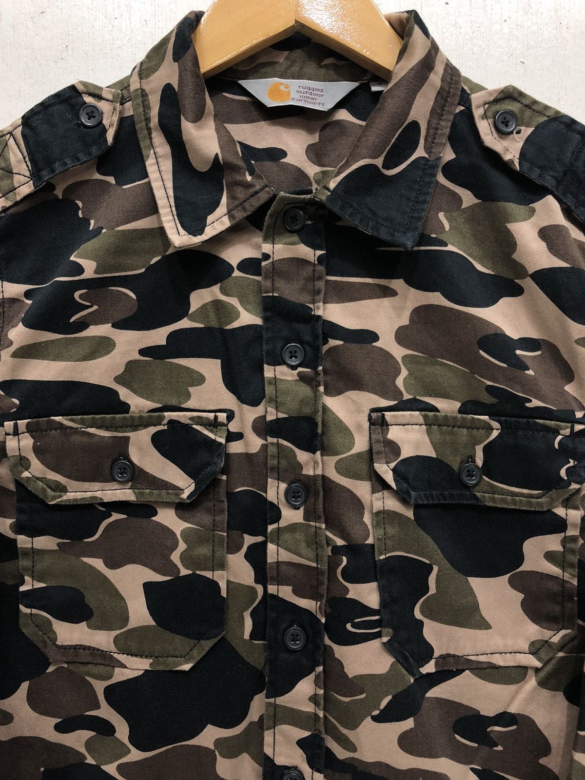 Carhartt Carhartt Camo Military Shirts Double Pocket Design Size US S / EU 44-46 / 1 - 2 Thumbnail
