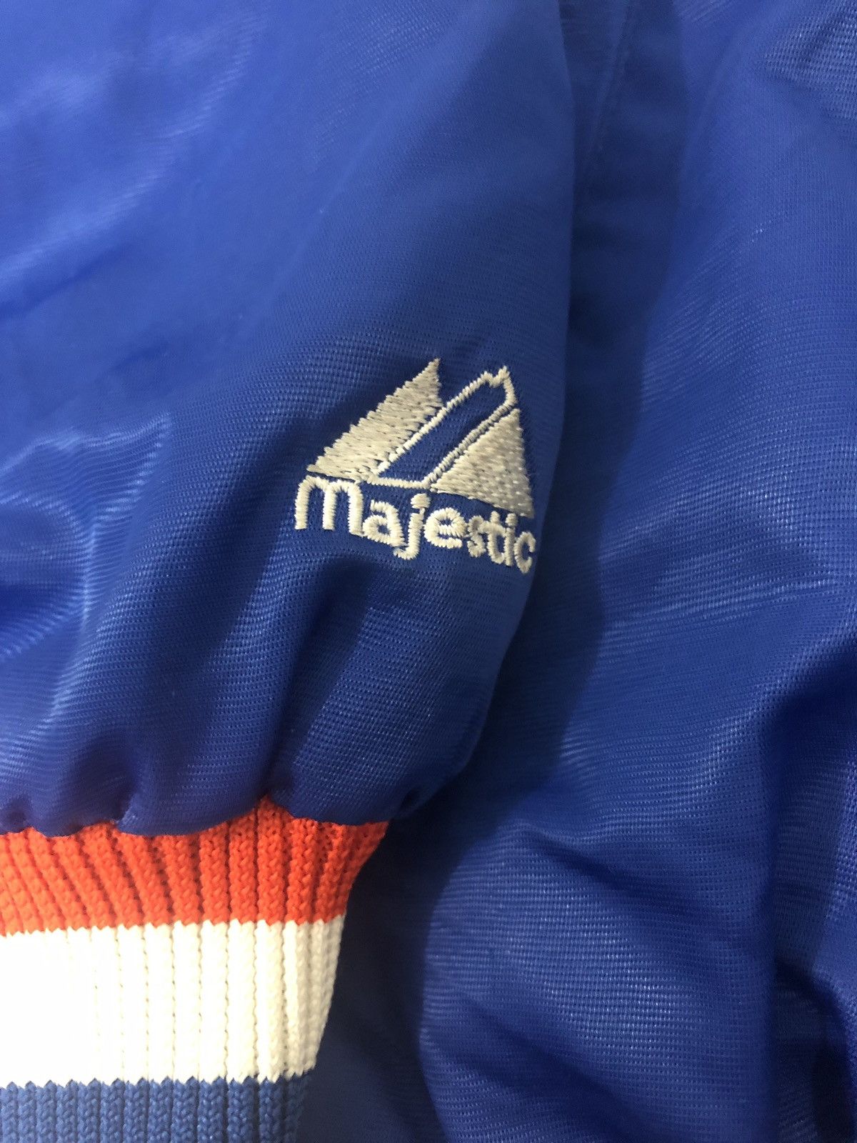 Majestic Vintage NETS Majestic NBA Varsity Jacket Size US XL / EU 56 / 4 - 3 Thumbnail