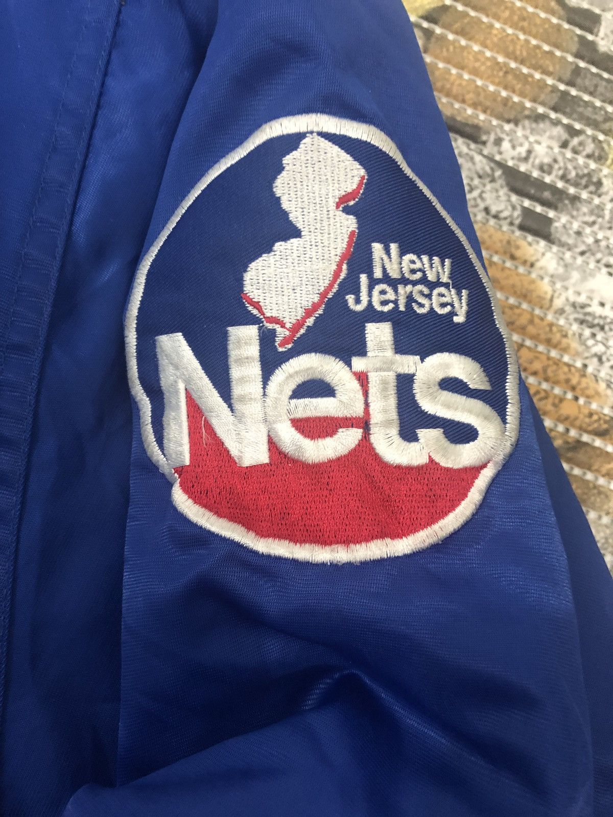 Majestic Vintage NETS Majestic NBA Varsity Jacket Size US XL / EU 56 / 4 - 2 Thumbnail