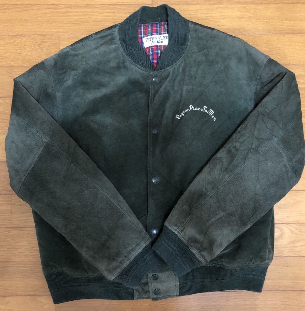 Japanese Brand Japanese Brand Vintage Like a Suede Leather Varsity Jacket Size US M / EU 48-50 / 2 - 2 Thumbnail
