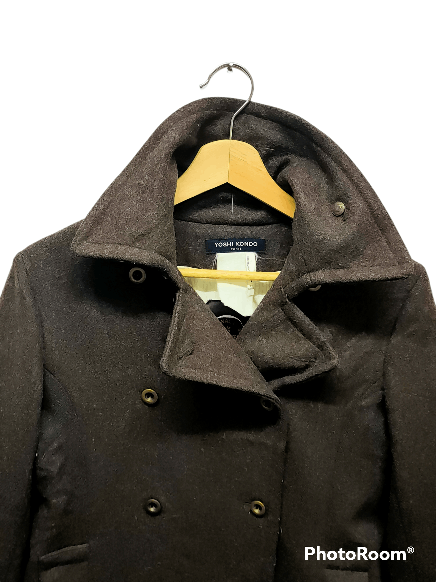 Yoshi kondo bell wool blend coat brown garmentory