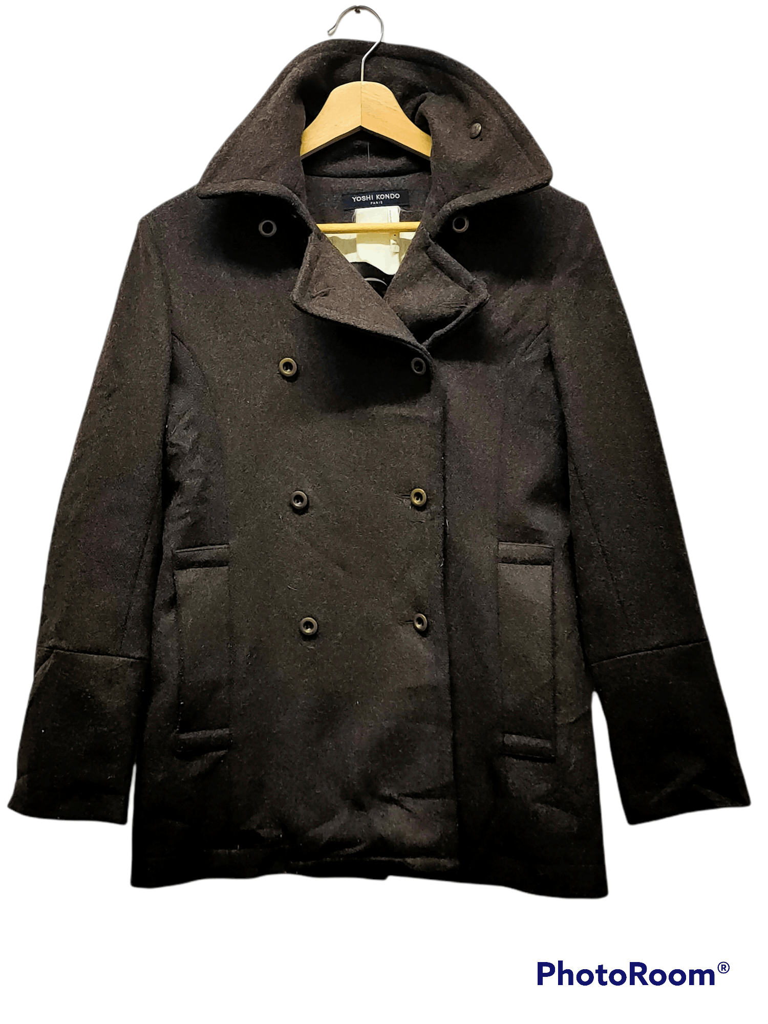Yoshi kondo bell wool blend coat brown garmentory