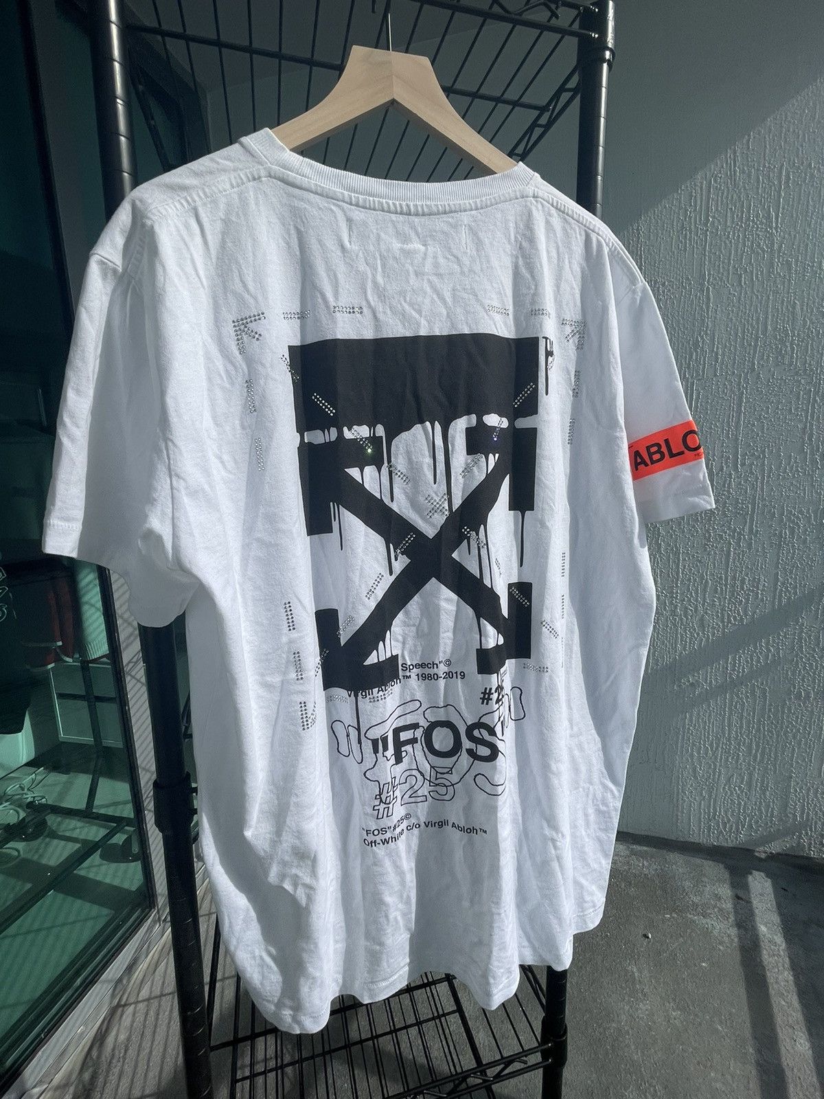 Off-White Simon Brown White Hoodie Virgil Abloh x MCA Figures of