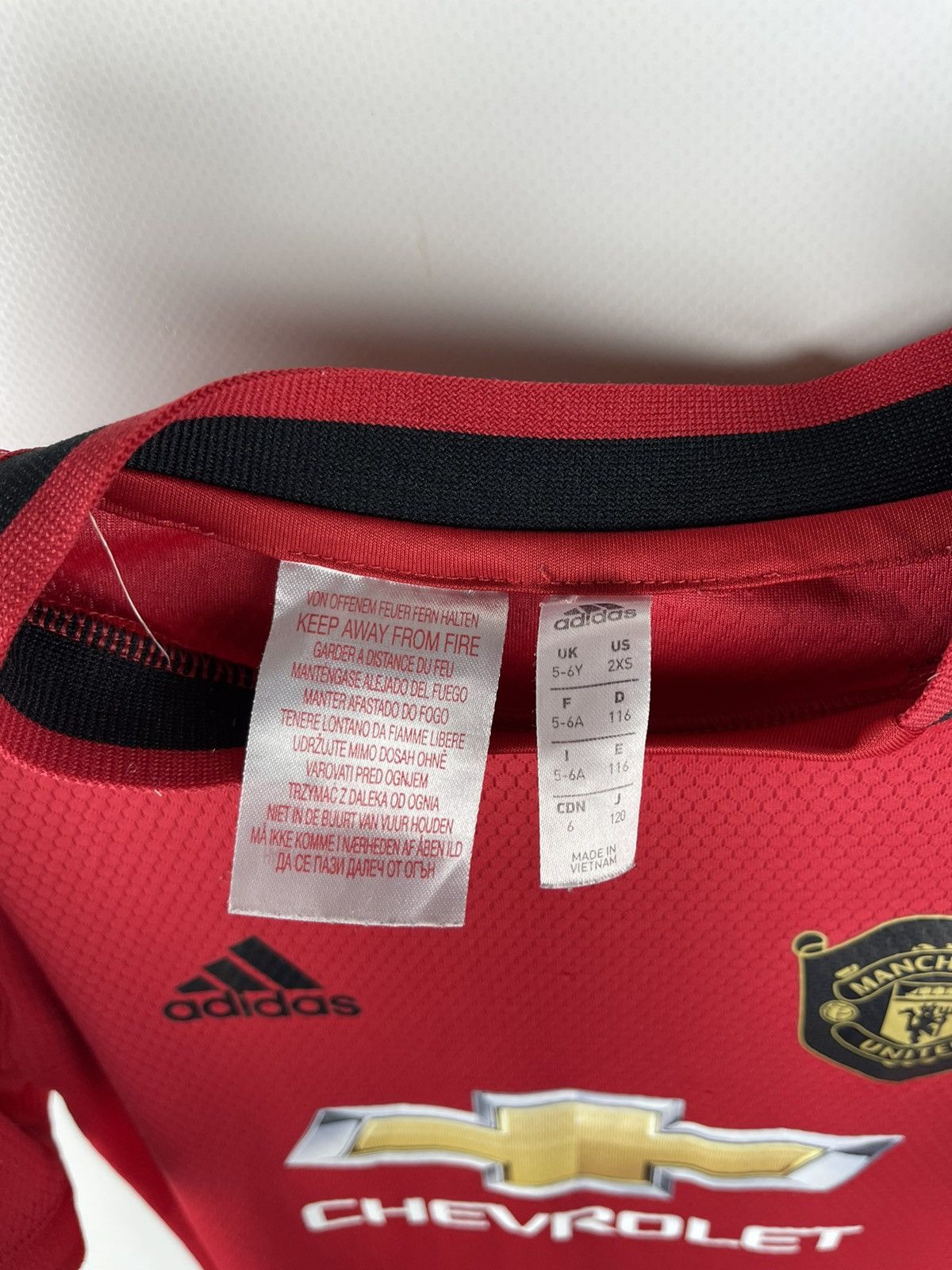 Adidas Adidas Manchester United 2019 2020 home soccer jersey 5-6Y Size US XXS / EU 40 - 7 Thumbnail