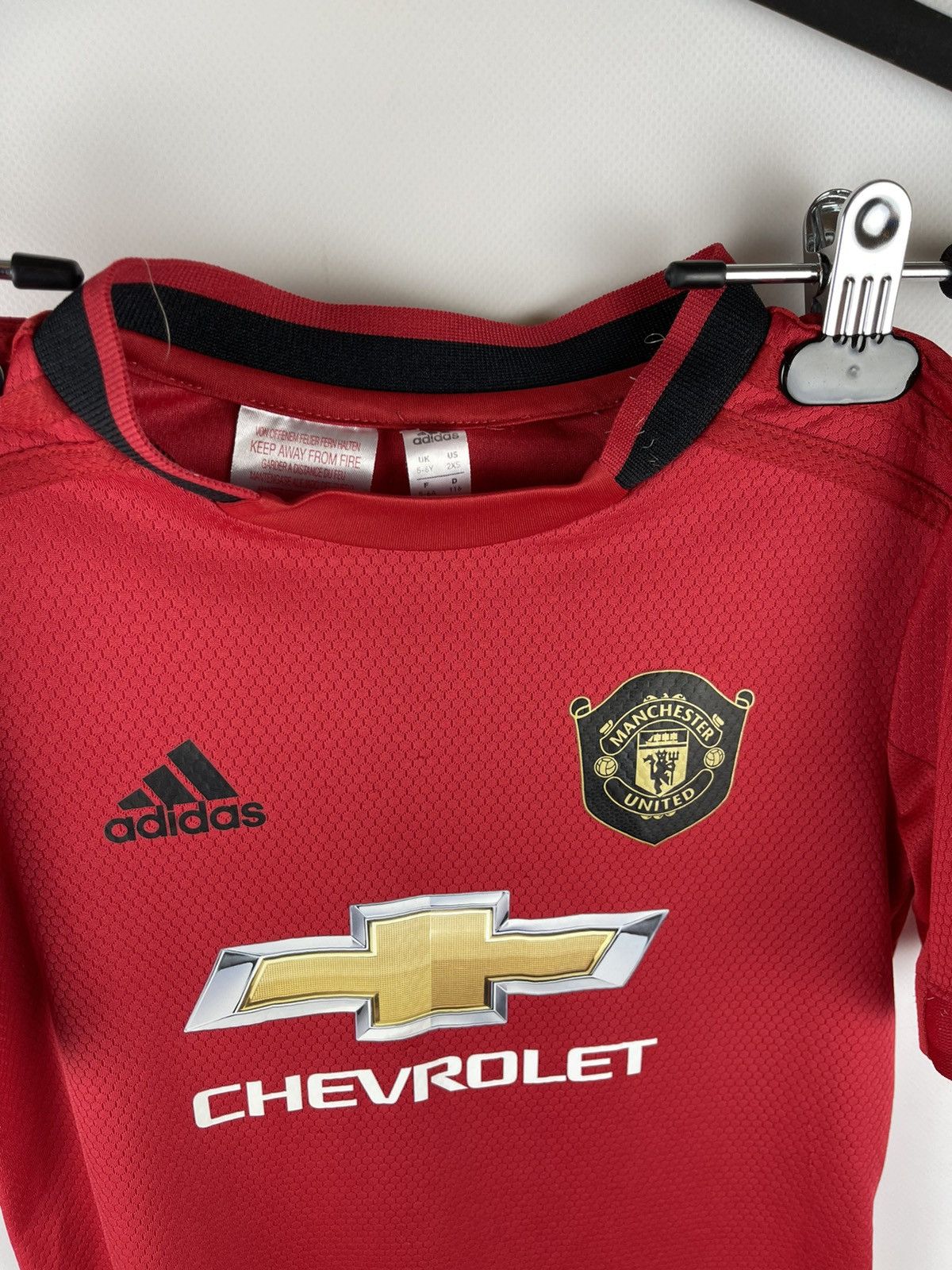 Adidas Adidas Manchester United 2019 2020 home soccer jersey 5-6Y Size US XXS / EU 40 - 4 Thumbnail