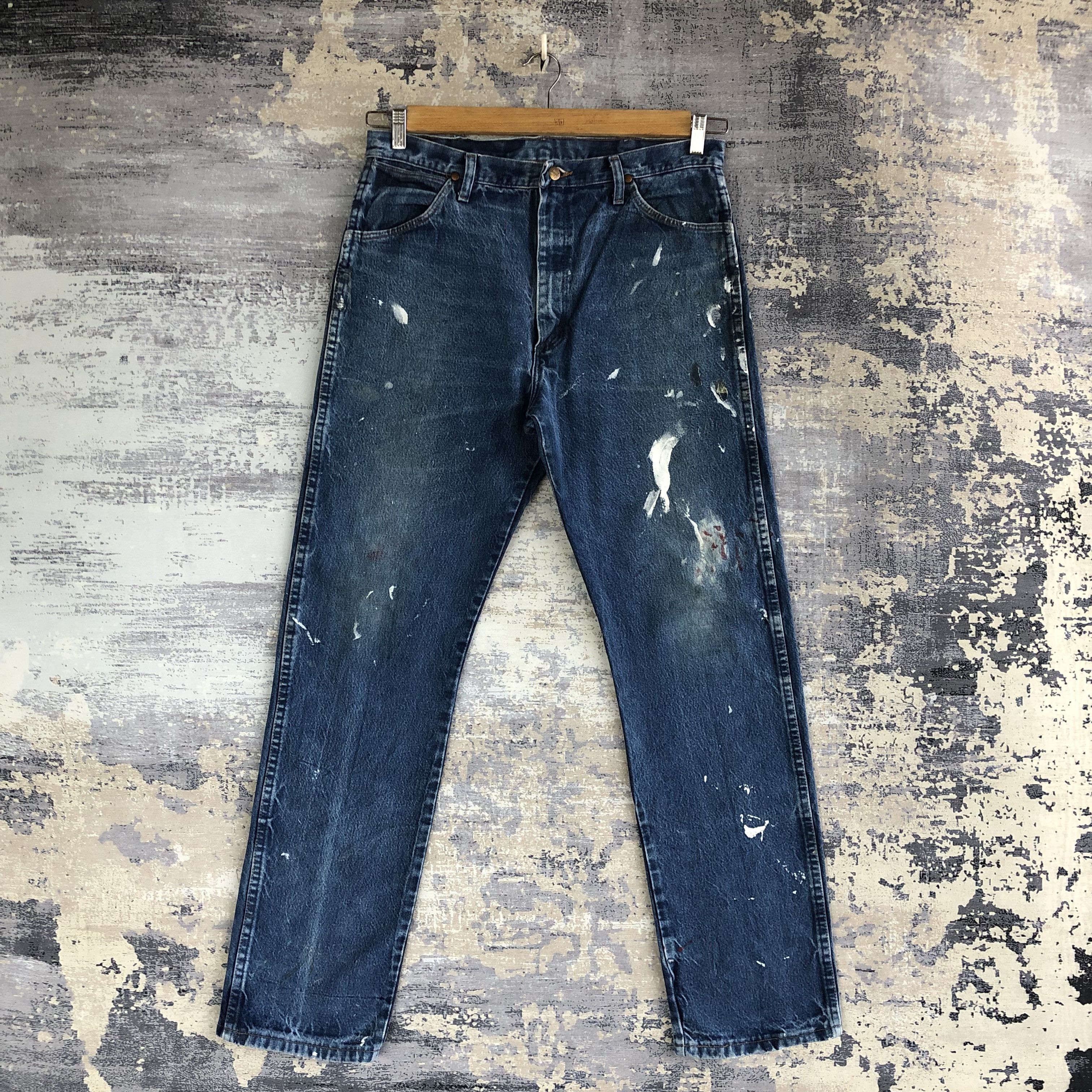 Vintage Vintage Wrangler Denim Paint Splatter Wrangler Jeans Pants ...