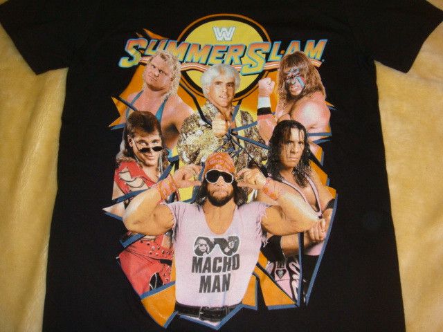 Vintage Summer Slam Wwe T-shirt Macho Man Ric Flair Ultimate Warrio 