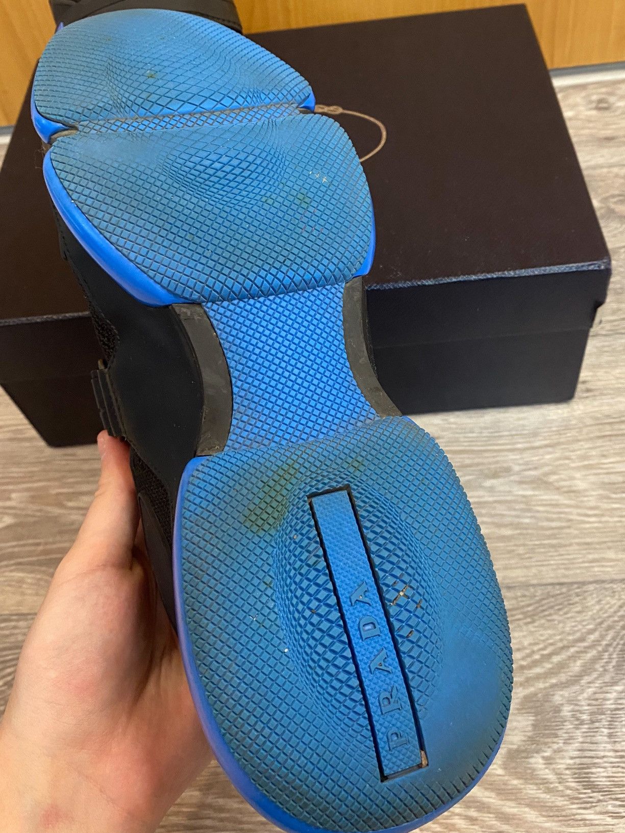 Prada Prada Cloudbust Sneakers Black / Blue Size US 10 / EU 43 - 7 Thumbnail