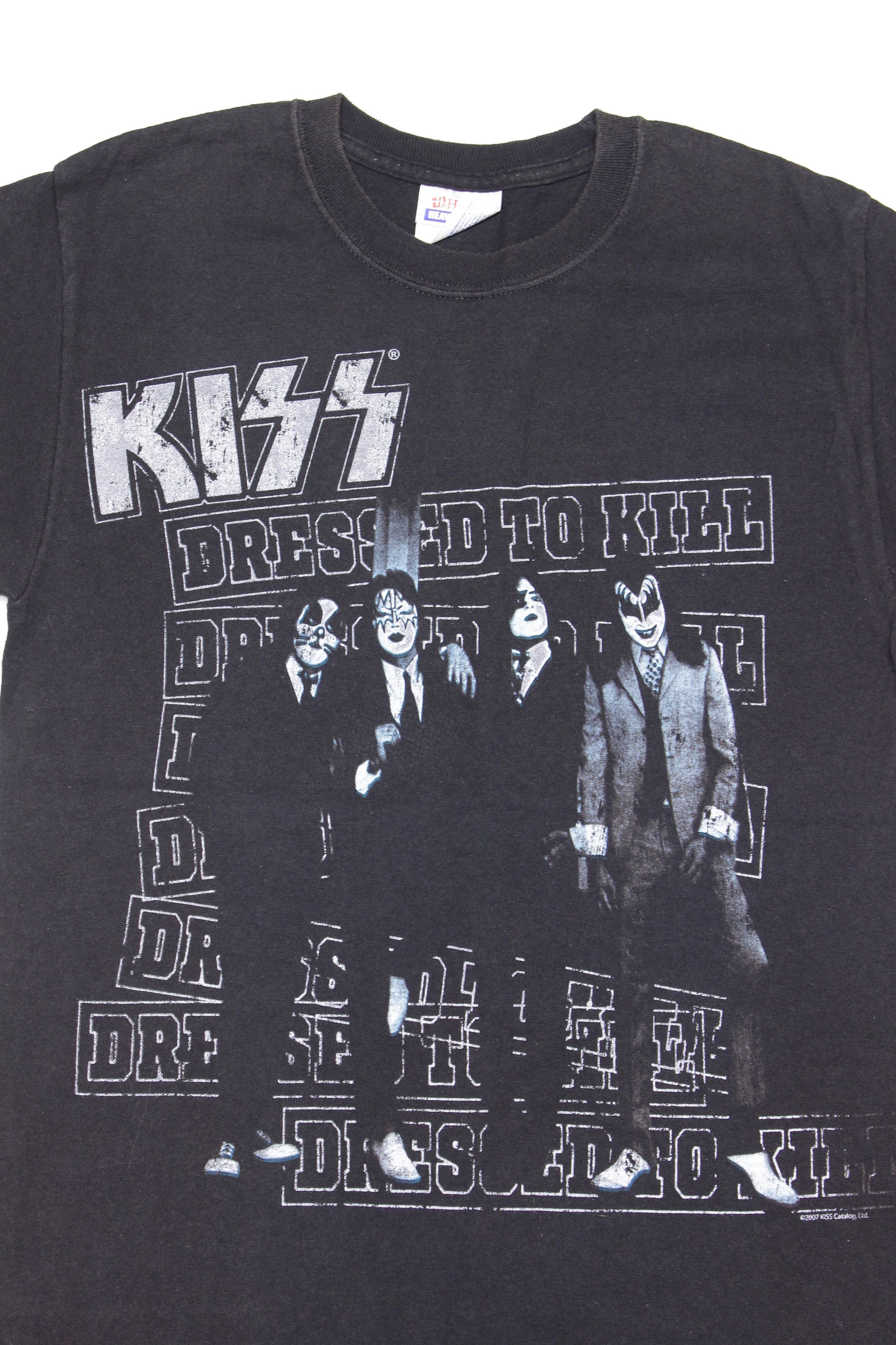 KISS 2007 "Dressed To Kill" Sun Faded T-Shirt Vintage Size US S / EU 44-46 / 1 - 3 Thumbnail