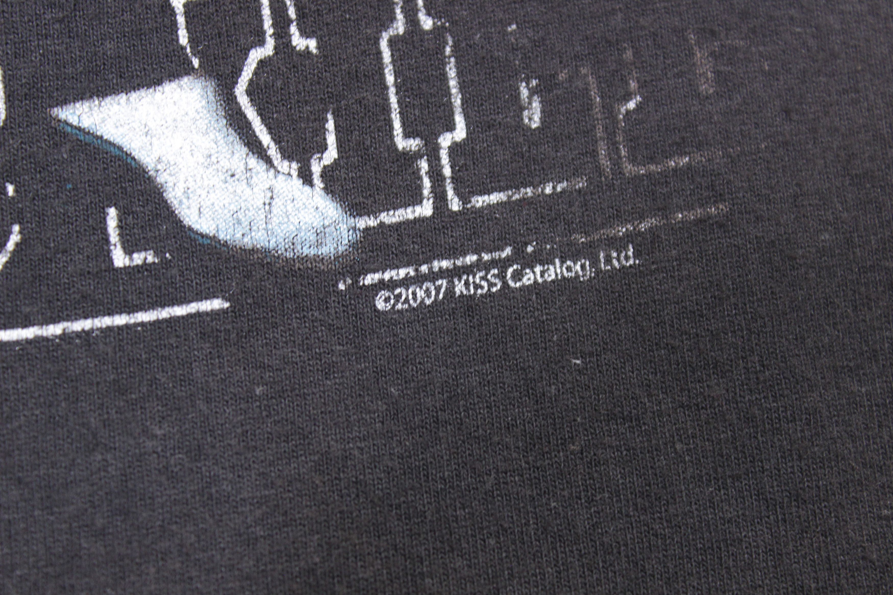 KISS 2007 "Dressed To Kill" Sun Faded T-Shirt Vintage Size US S / EU 44-46 / 1 - 4 Thumbnail