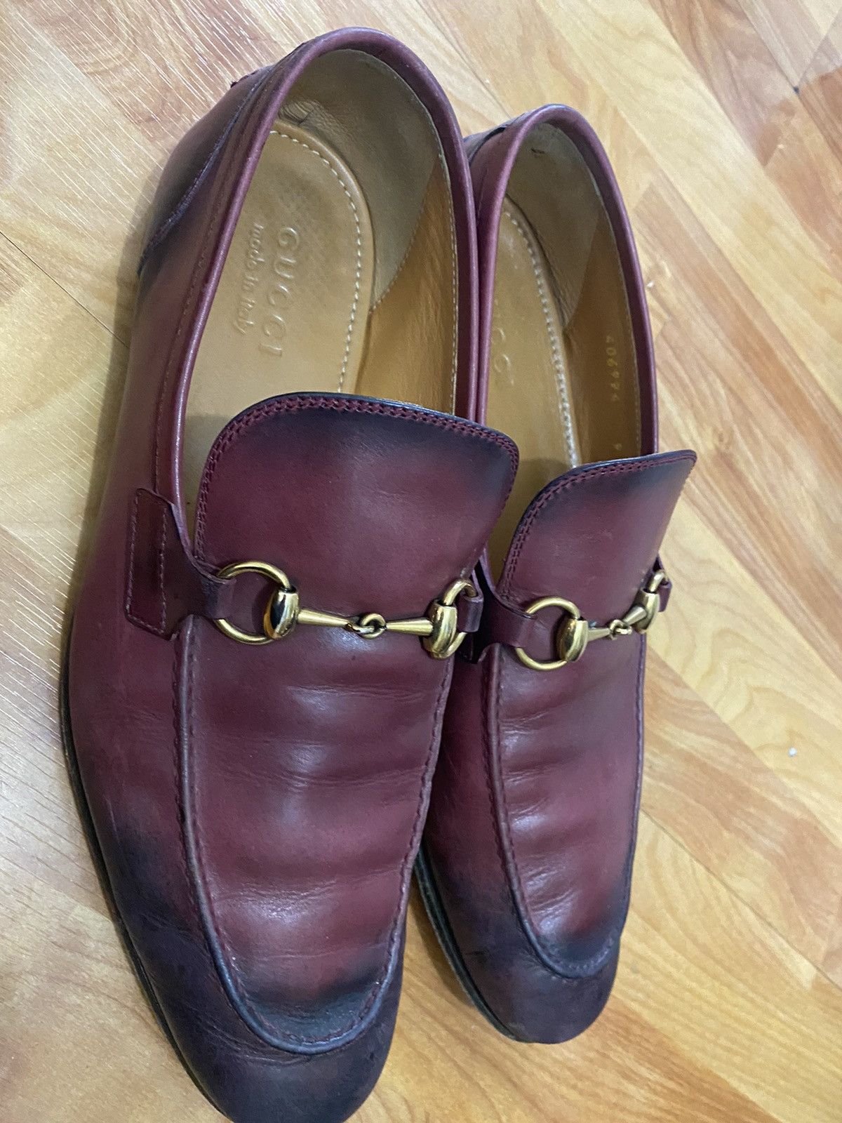 Gucci // Red Leather Brixton Loafer – VSP Consignment Gucci Jordaan Brixton Horsebit Loafers Collapsible Red Leather 7.5 US 37.5 EUR main image 1