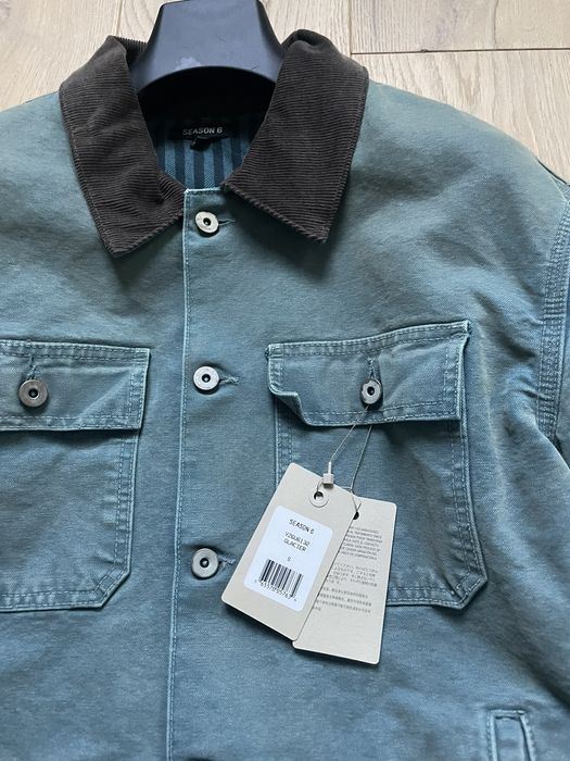 Yeezy Season Yeezy Season 6 Flannel Lined Denim Jacket Glacier Grailed