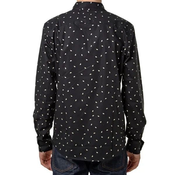 A.P.C. Black Poplin Printed Long Sleeve Button Shirt Size US M / EU 48-50 / 2 - 9 Thumbnail