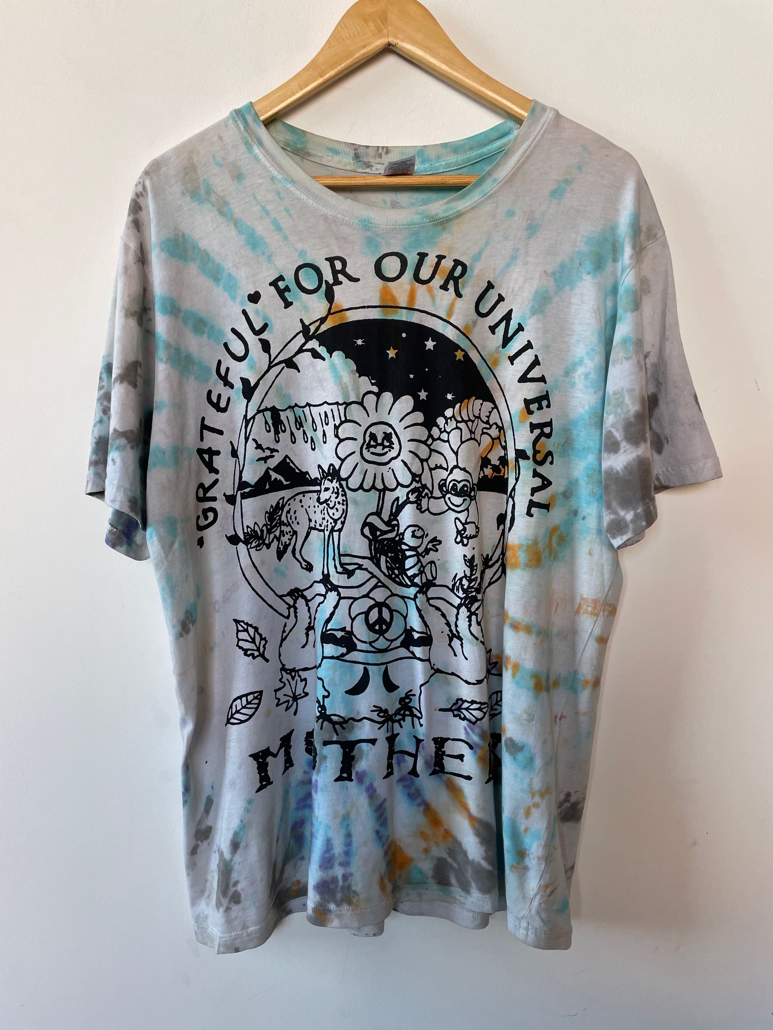 image of Online Ceramics Vintage Universal Mother T-Shirt in Tie Dye, Men's (Size Medium)