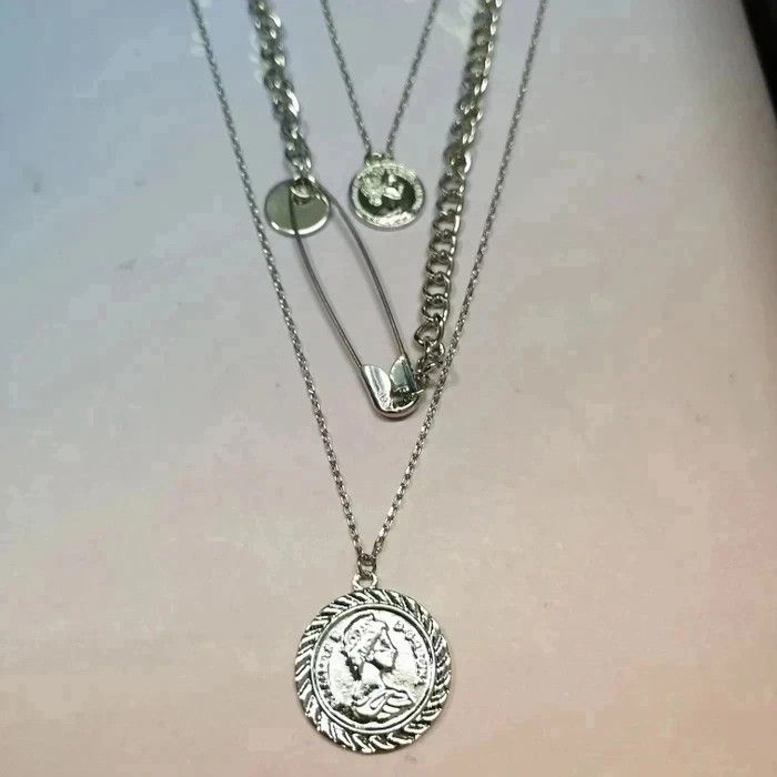 Jewelry Gothic Vintage Punk Safety Pin Necklace Chains pendent Grailed