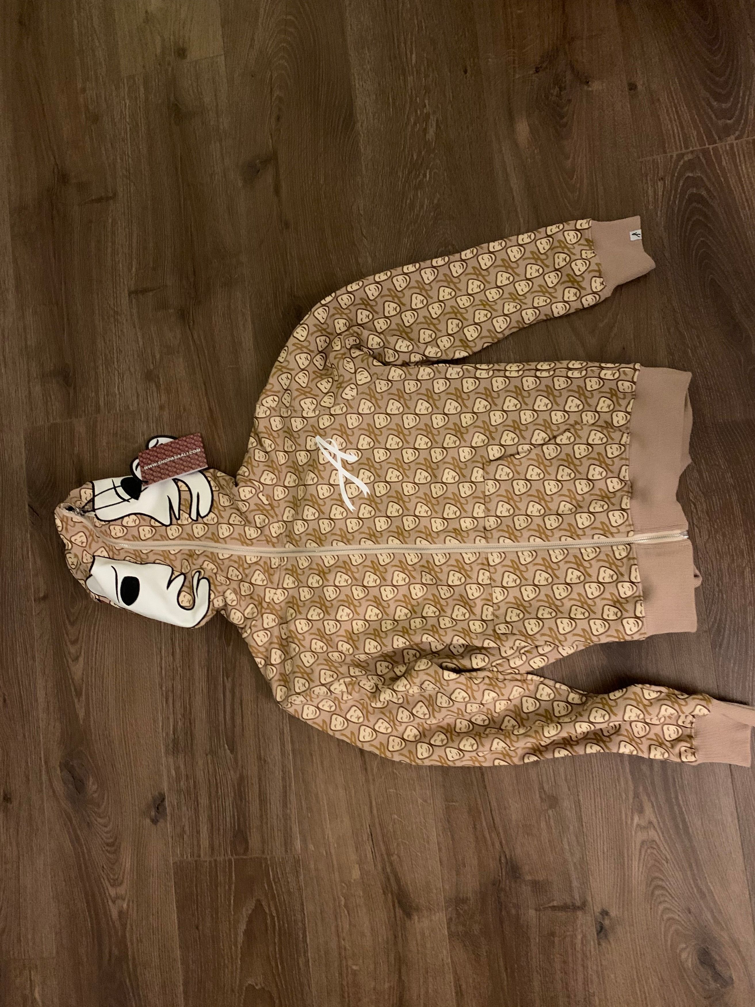 Streetwear Asaali 1st Beige All Over Print White Leather Mask Hoodie Size US M / EU 48-50 / 2 - 1 Preview