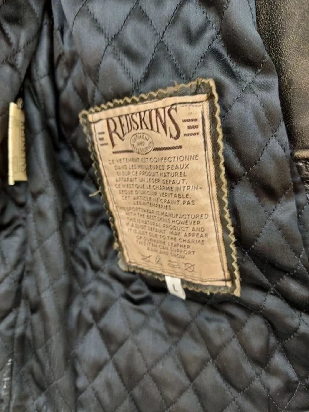 VINTAGE REDSKINS RARE BIKER LEATHER JACKET