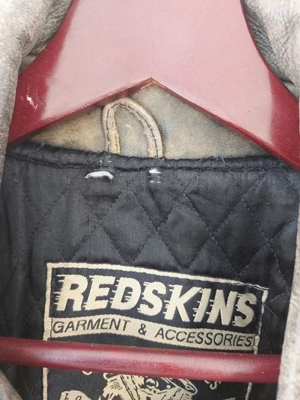 VINTAGE REDSKINS RARE BIKER LEATHER JACKET