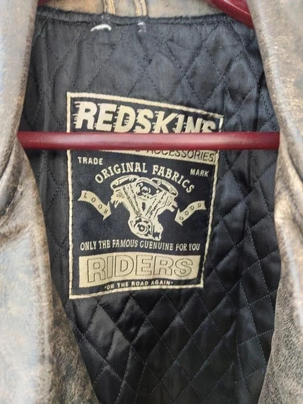 VINTAGE REDSKINS RARE BIKER LEATHER JACKET