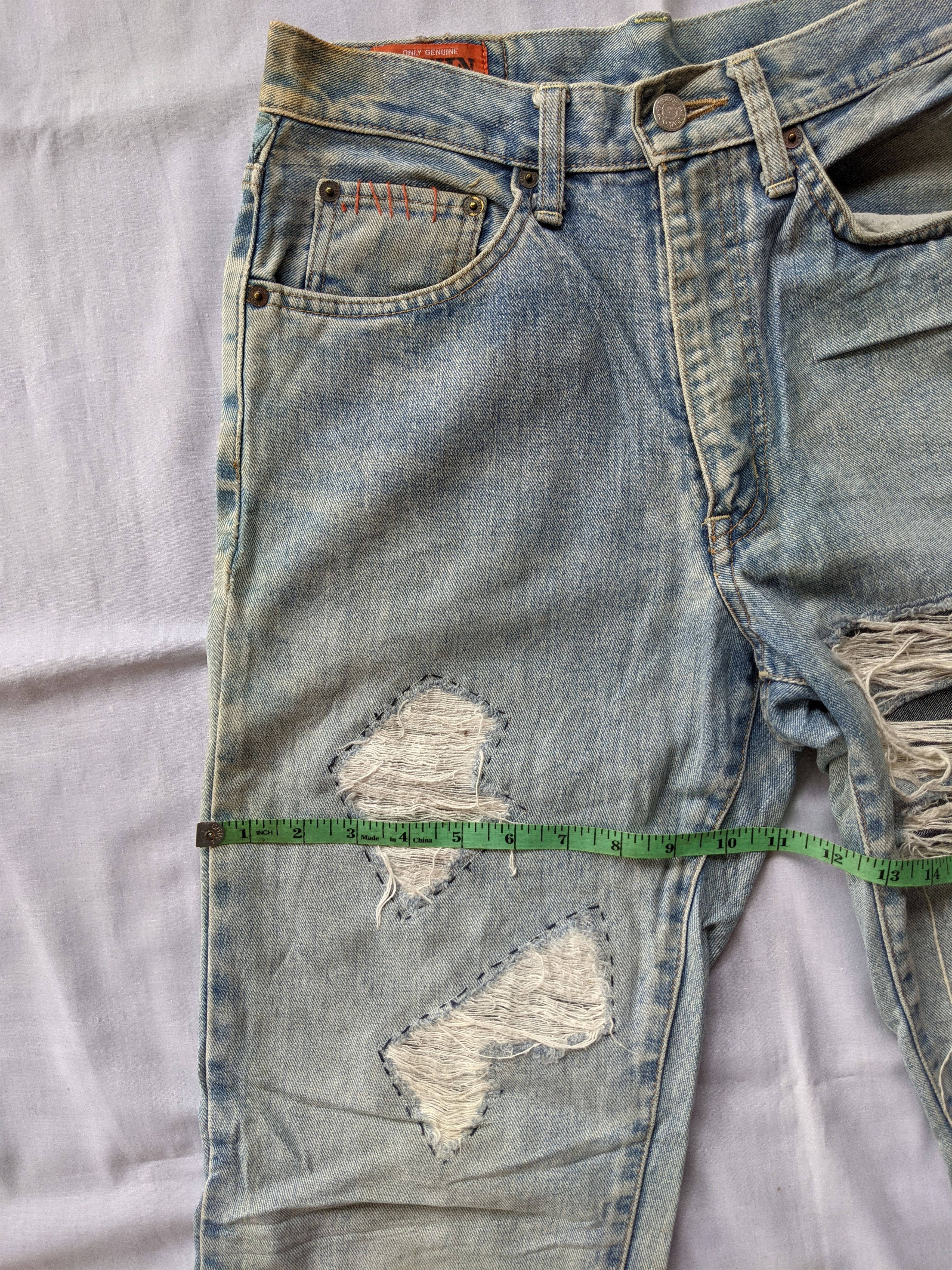Edwin Vintage distressed denim Edwin Sashiko embroidey jeans Size US 29 - 9 Thumbnail