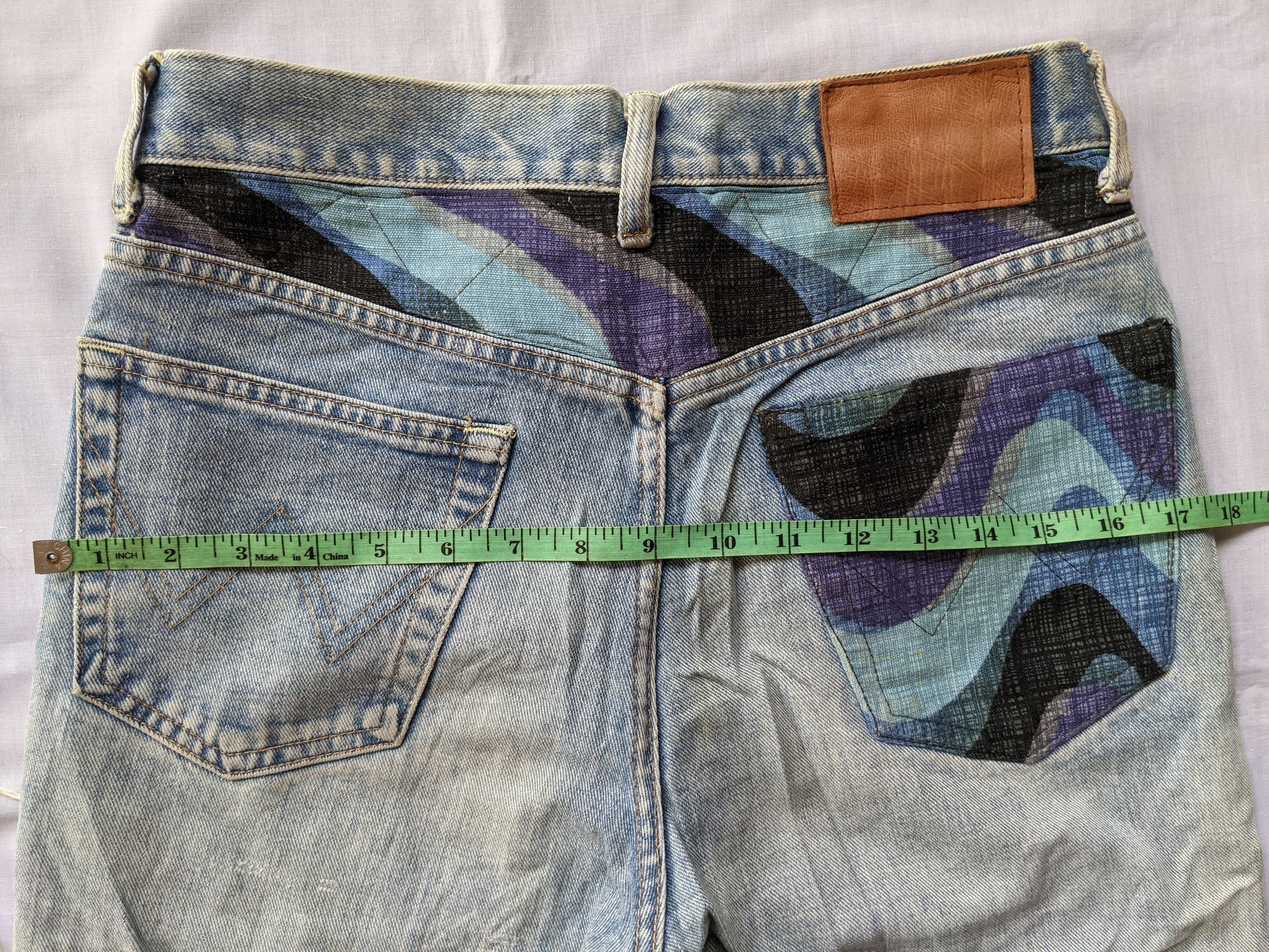 Edwin Vintage distressed denim Edwin Sashiko embroidey jeans Size US 29 - 13 Thumbnail