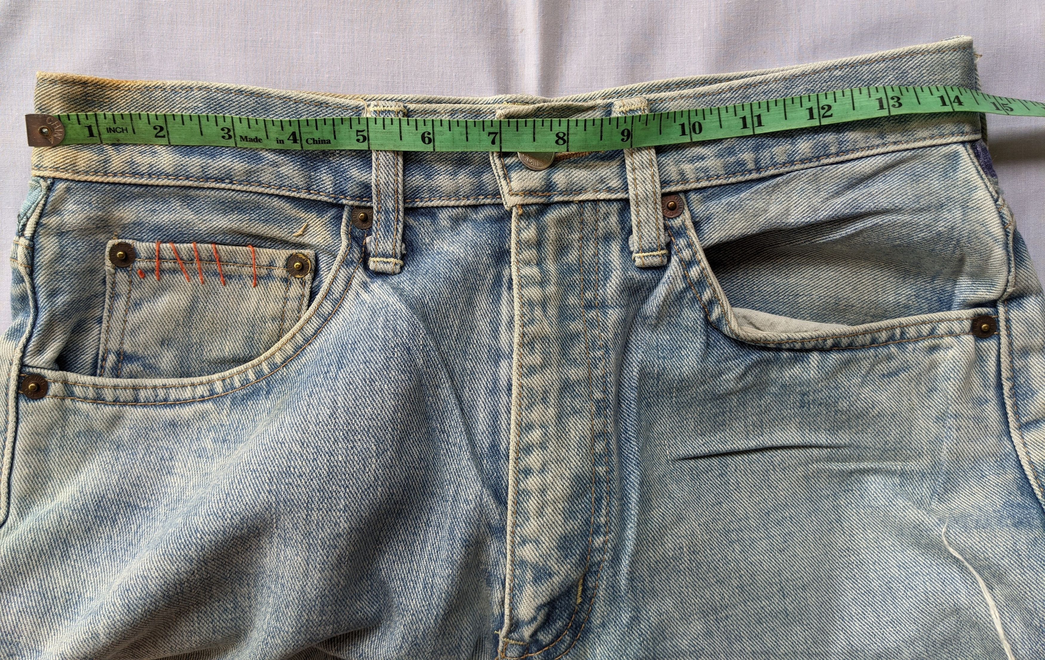 Edwin Vintage distressed denim Edwin Sashiko embroidey jeans Size US 29 - 5 Thumbnail