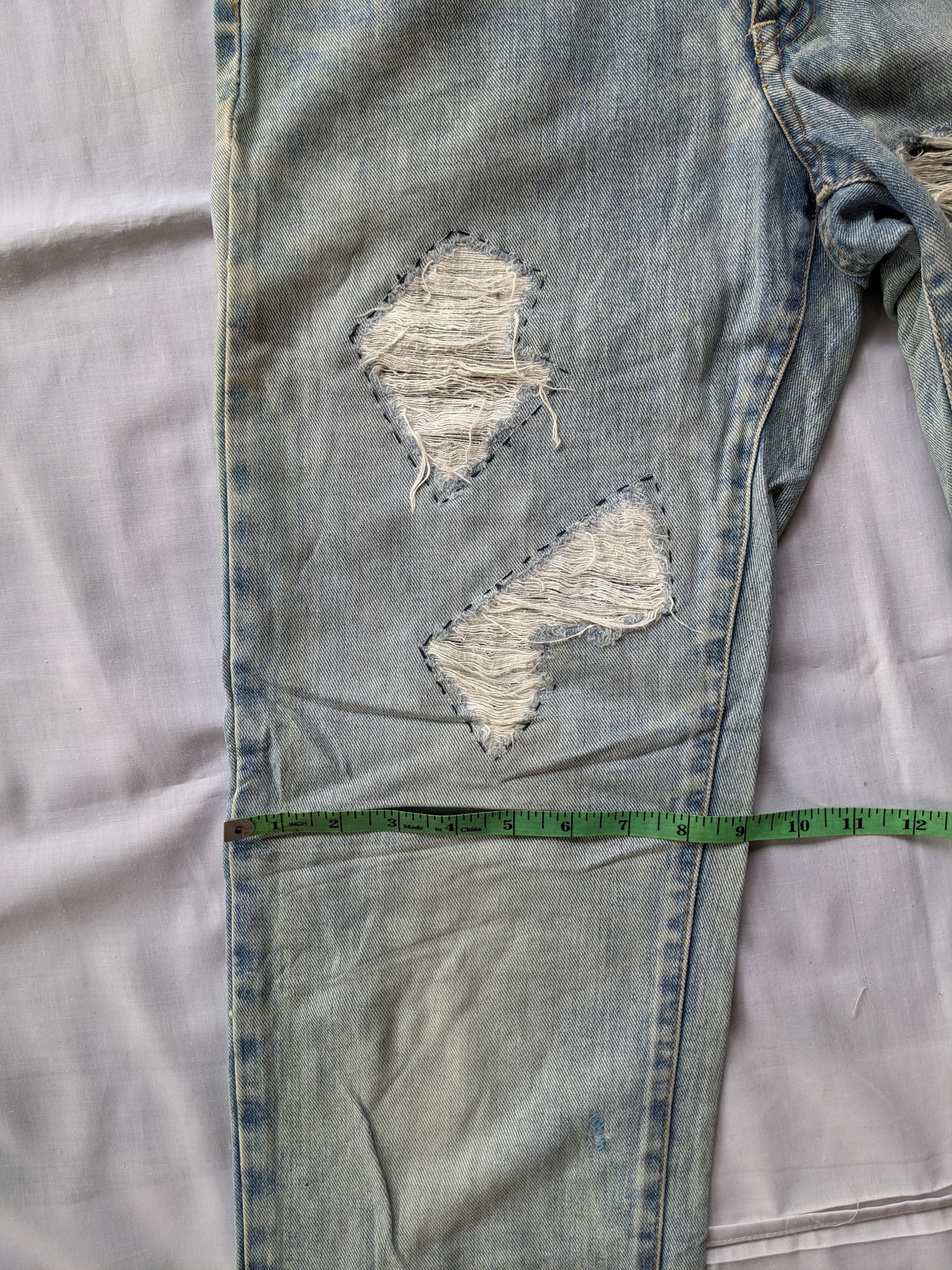 Edwin Vintage distressed denim Edwin Sashiko embroidey jeans Size US 29 - 10 Thumbnail