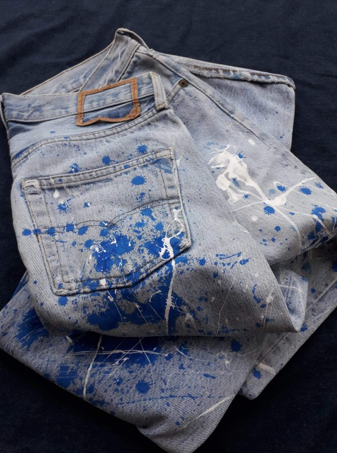 Levi's Vtg 80s Levi's distressed splash jeans like Number (N)ine Size US 30 / EU 46 - 3 Thumbnail