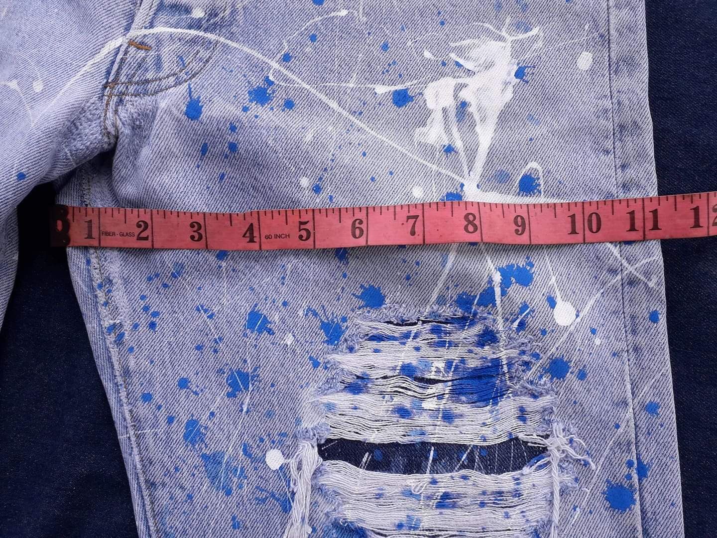 Levi's Vtg 80s Levi's distressed splash jeans like Number (N)ine Size US 30 / EU 46 - 8 Thumbnail