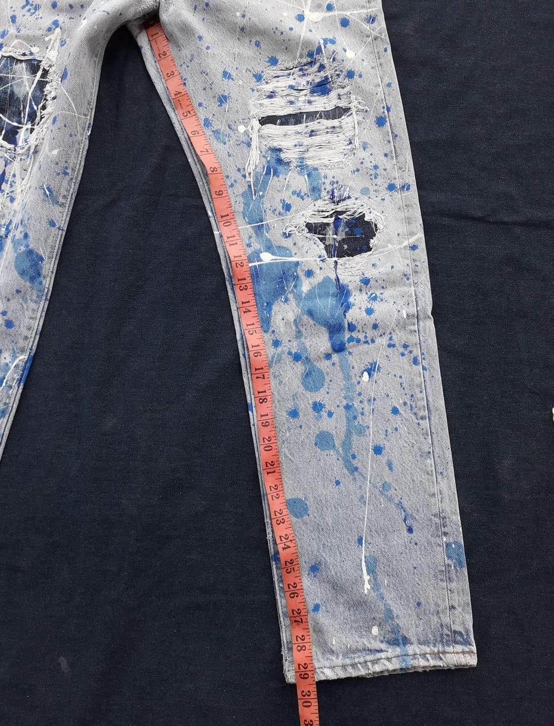 Levi's Vtg 80s Levi's distressed splash jeans like Number (N)ine Size US 30 / EU 46 - 11 Thumbnail