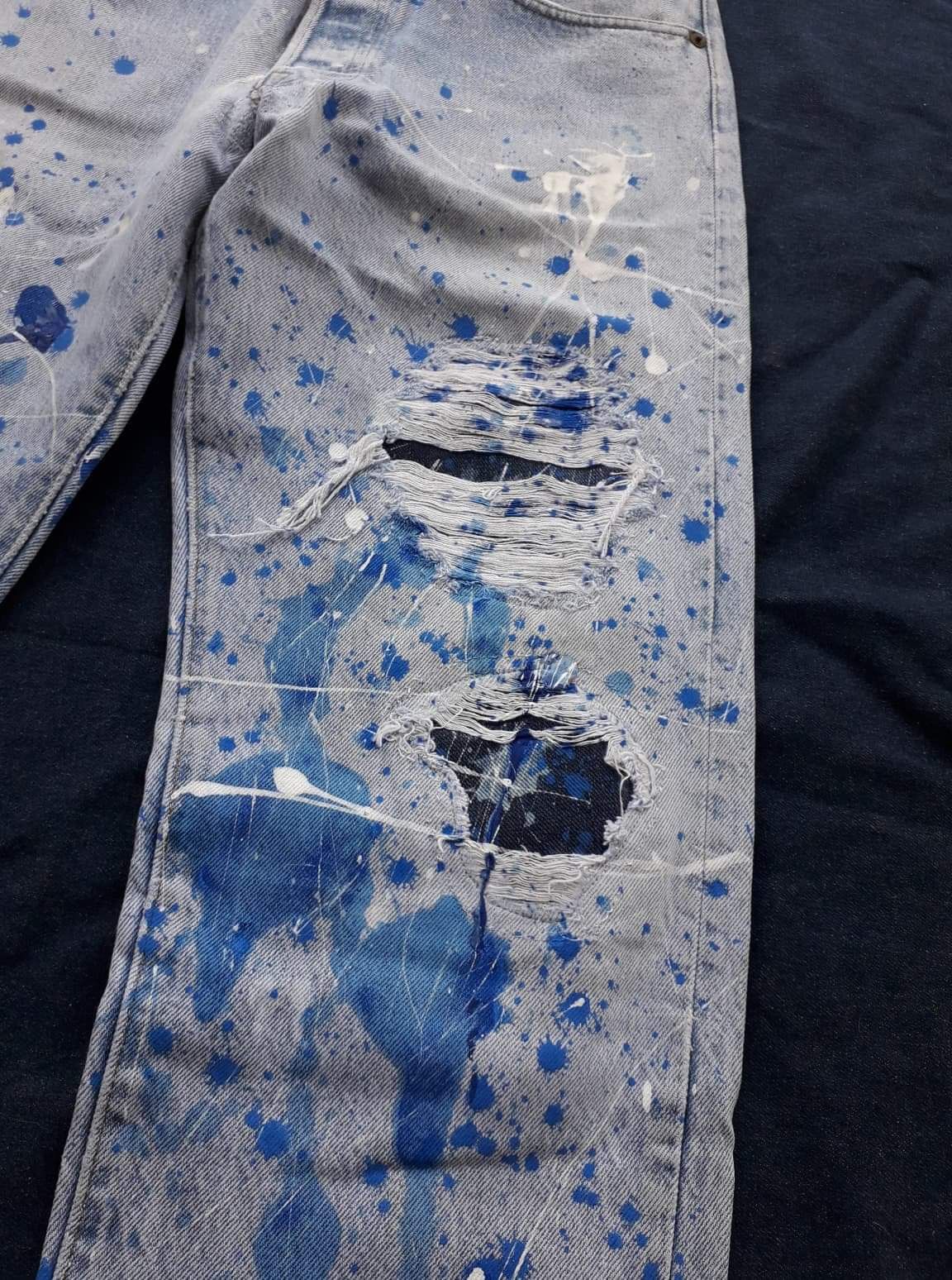 Levi's Vtg 80s Levi's distressed splash jeans like Number (N)ine Size US 30 / EU 46 - 6 Thumbnail