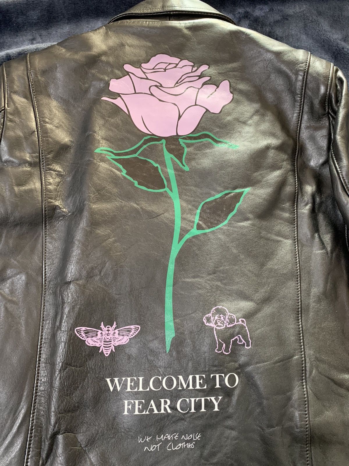Undercover Undercover rose printed leather jacket Size US XS / EU 42 / 0 - 8 Thumbnail