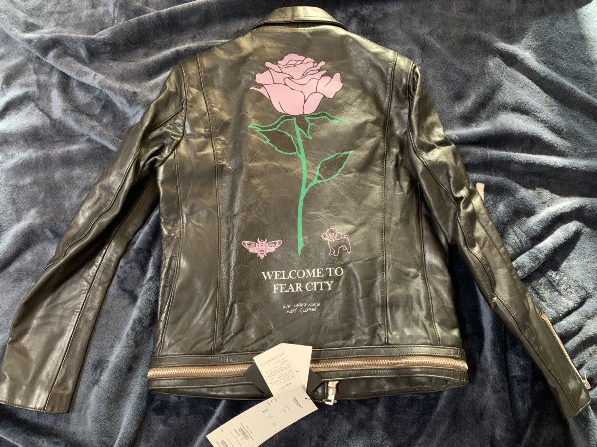 Undercover Undercover rose printed leather jacket Size US XS / EU 42 / 0 - 1 Thumbnail