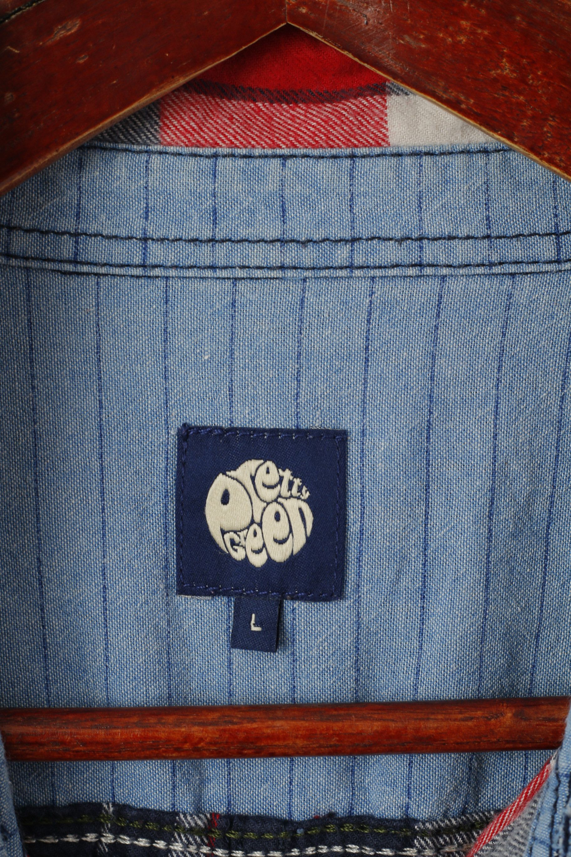 Pretty Green Pretty Green Men L Casual Shirt Red Check Pullover 2718 Size US L / EU 52-54 / 3 - 5 Thumbnail