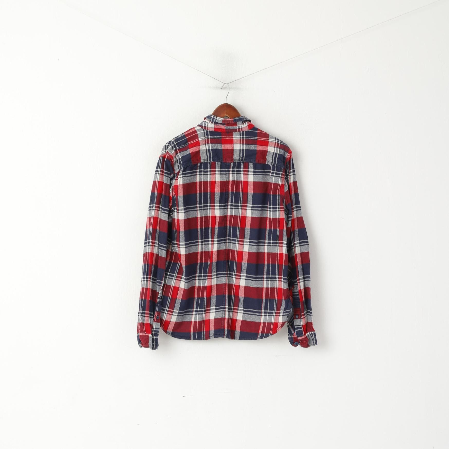 Pretty Green Pretty Green Men L Casual Shirt Red Check Pullover 2718 Size US L / EU 52-54 / 3 - 7 Thumbnail