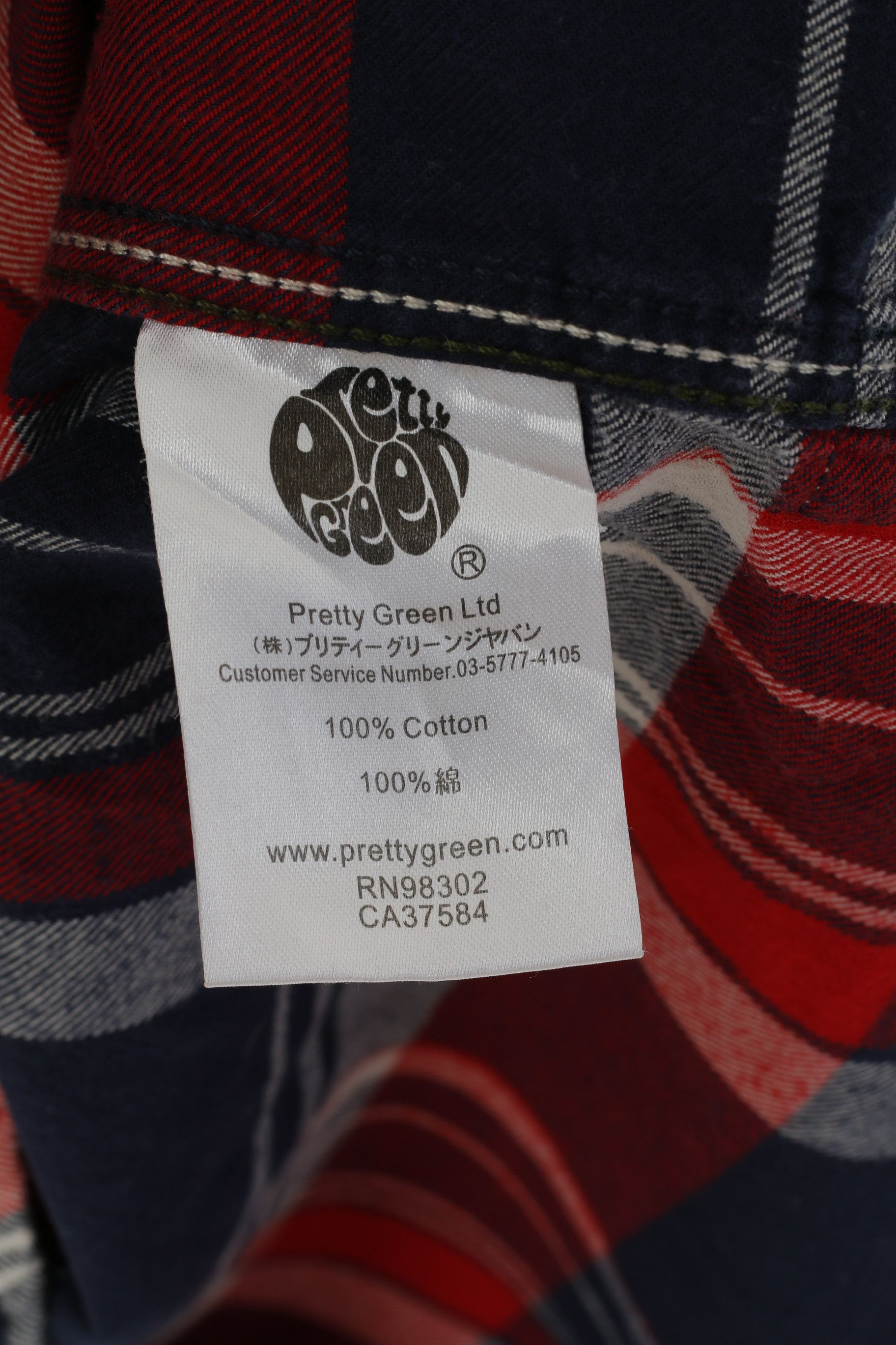 Pretty Green Pretty Green Men L Casual Shirt Red Check Pullover 2718 Size US L / EU 52-54 / 3 - 6 Thumbnail