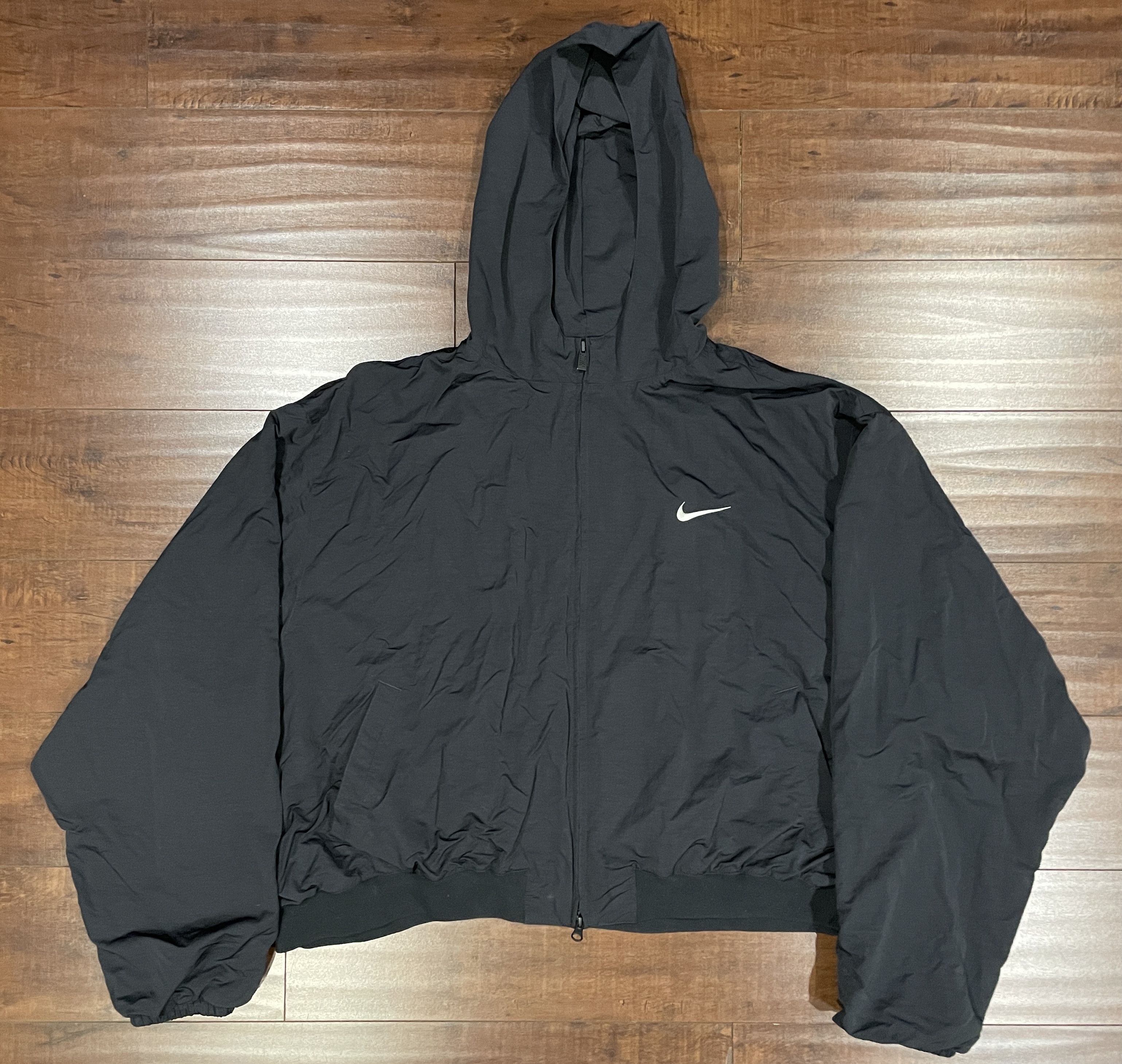 Nike fear of god hooded bomber sale