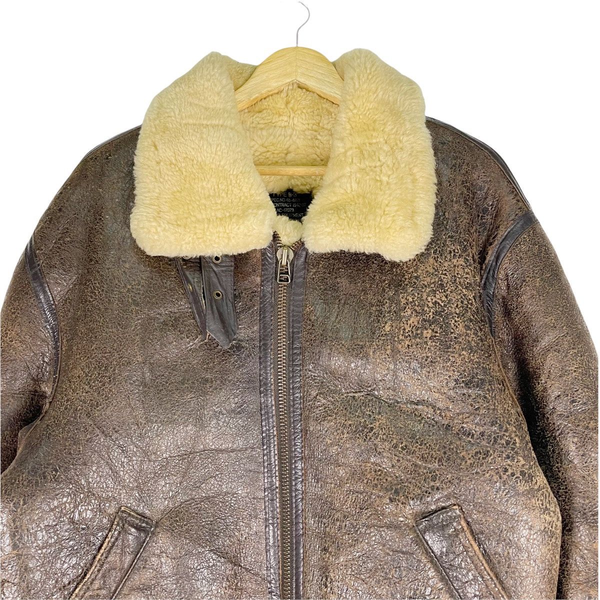 Other ❄️US ARMY Shearling Type B-3 Leather Jacket Size US M / EU 48-50 / 2 - 3 Thumbnail