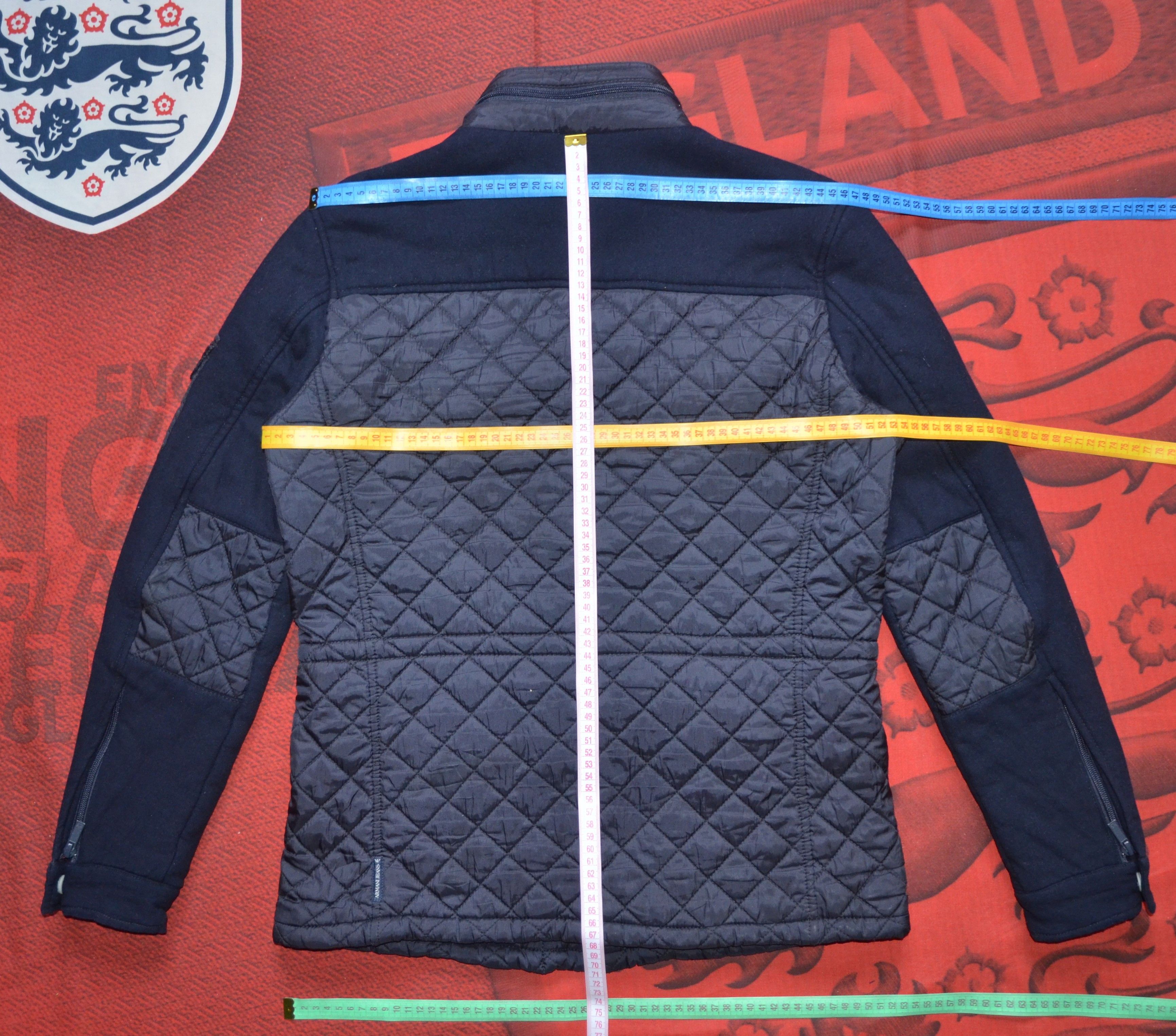 Armani ARMANI JEANS MEN QUILTED NYLON & FLANNEL PUFFER JACKET Navy Size US S / EU 44-46 / 1 - 15 Thumbnail