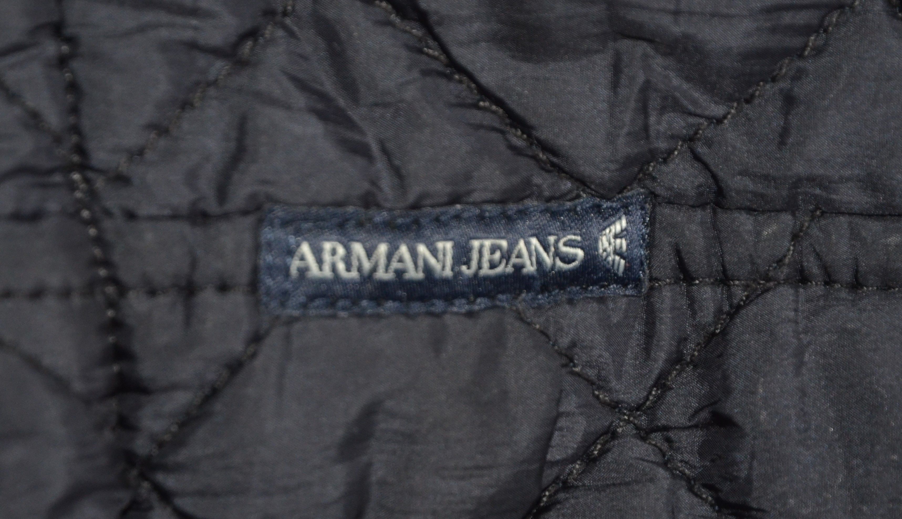 Armani ARMANI JEANS MEN QUILTED NYLON & FLANNEL PUFFER JACKET Navy Size US S / EU 44-46 / 1 - 14 Thumbnail