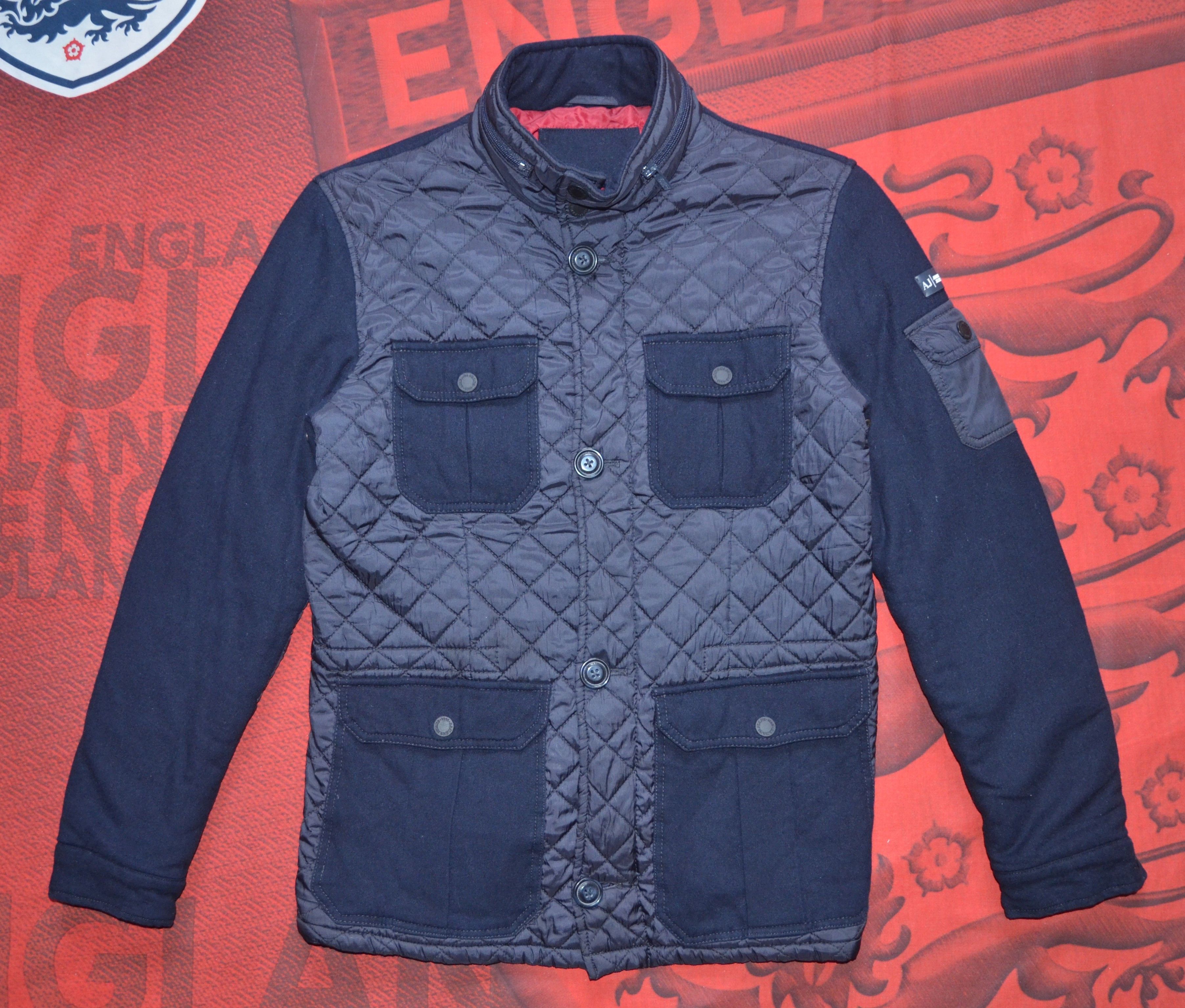 Armani ARMANI JEANS MEN QUILTED NYLON & FLANNEL PUFFER JACKET Navy Size US S / EU 44-46 / 1 - 1 Thumbnail