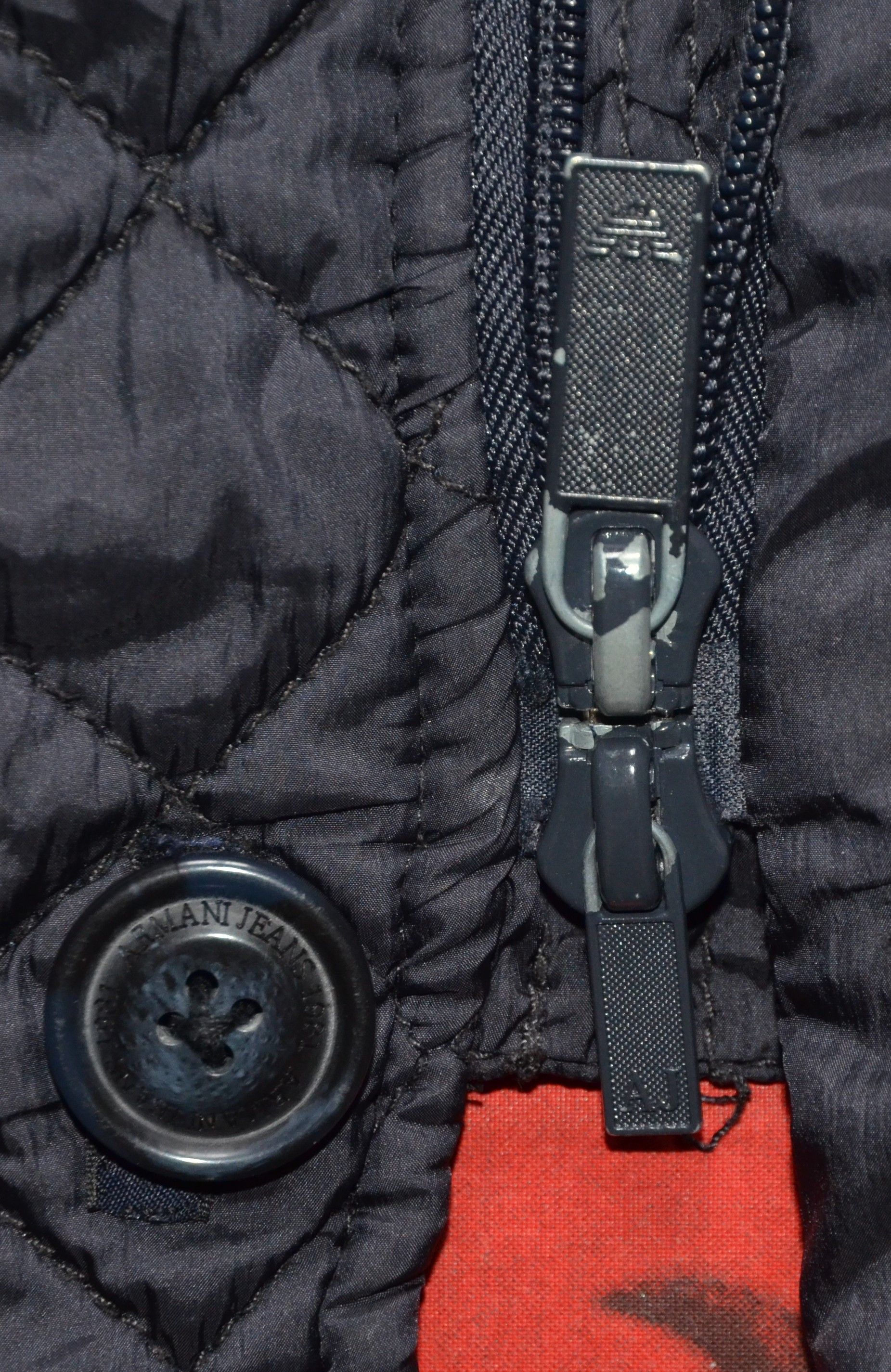 Armani ARMANI JEANS MEN QUILTED NYLON & FLANNEL PUFFER JACKET Navy Size US S / EU 44-46 / 1 - 22 Thumbnail
