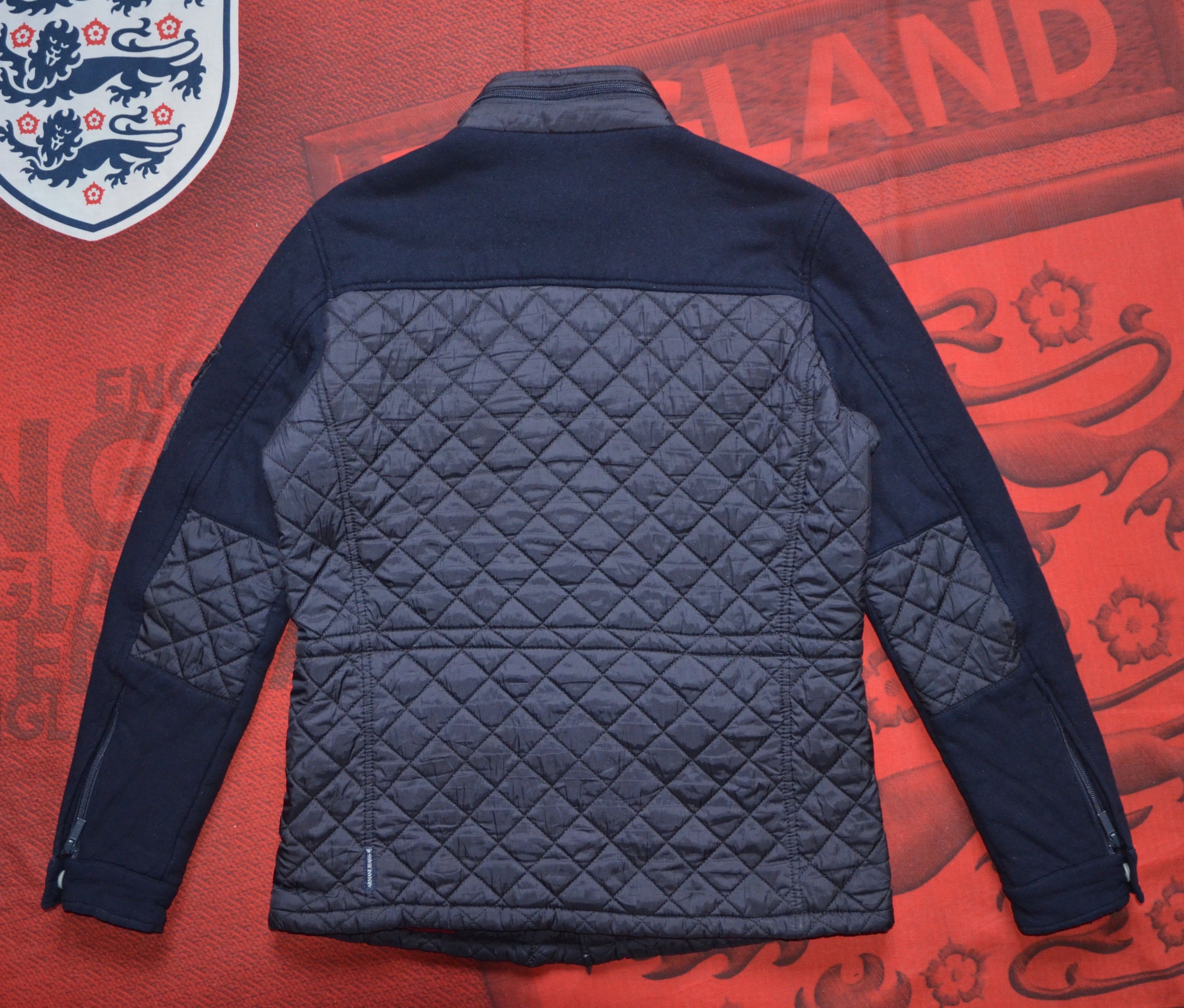 Armani ARMANI JEANS MEN QUILTED NYLON & FLANNEL PUFFER JACKET Navy Size US S / EU 44-46 / 1 - 13 Thumbnail