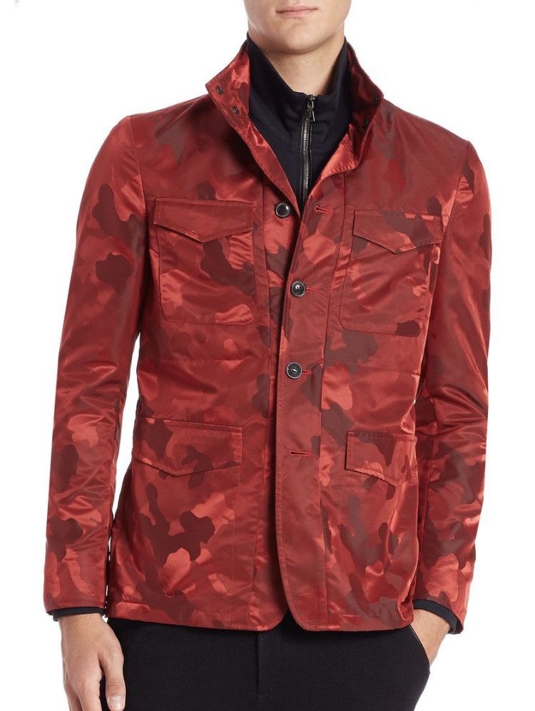 John Varvatos Dual Closure Nylon Camo Jacket. 56 Size US XL / EU 56 / 4 - 9 Thumbnail