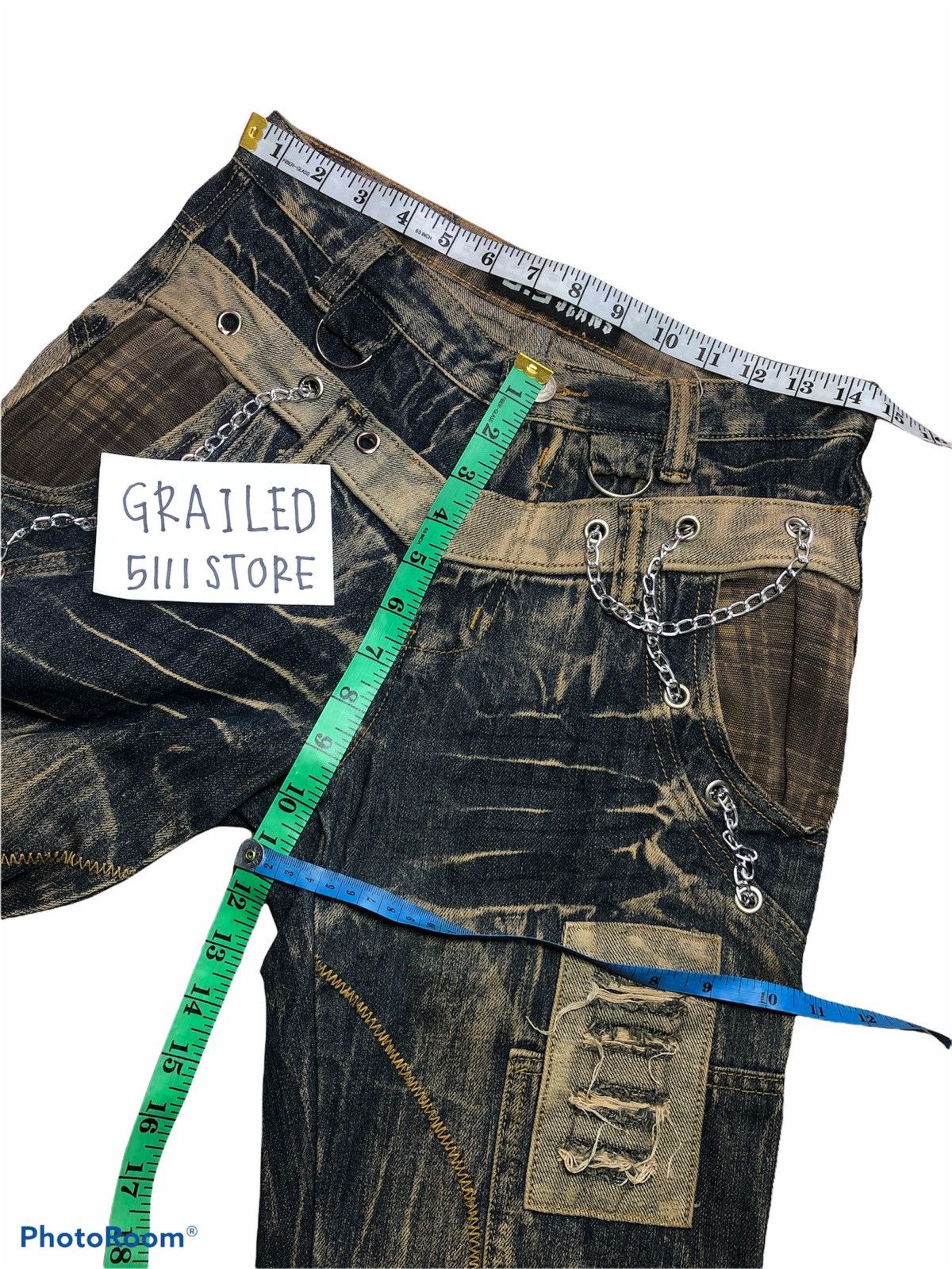 Seditionaries RARE⚡️⚡️ PUNK STYLE RUSTY BLUE JEANS Size US 29 - 10 Thumbnail