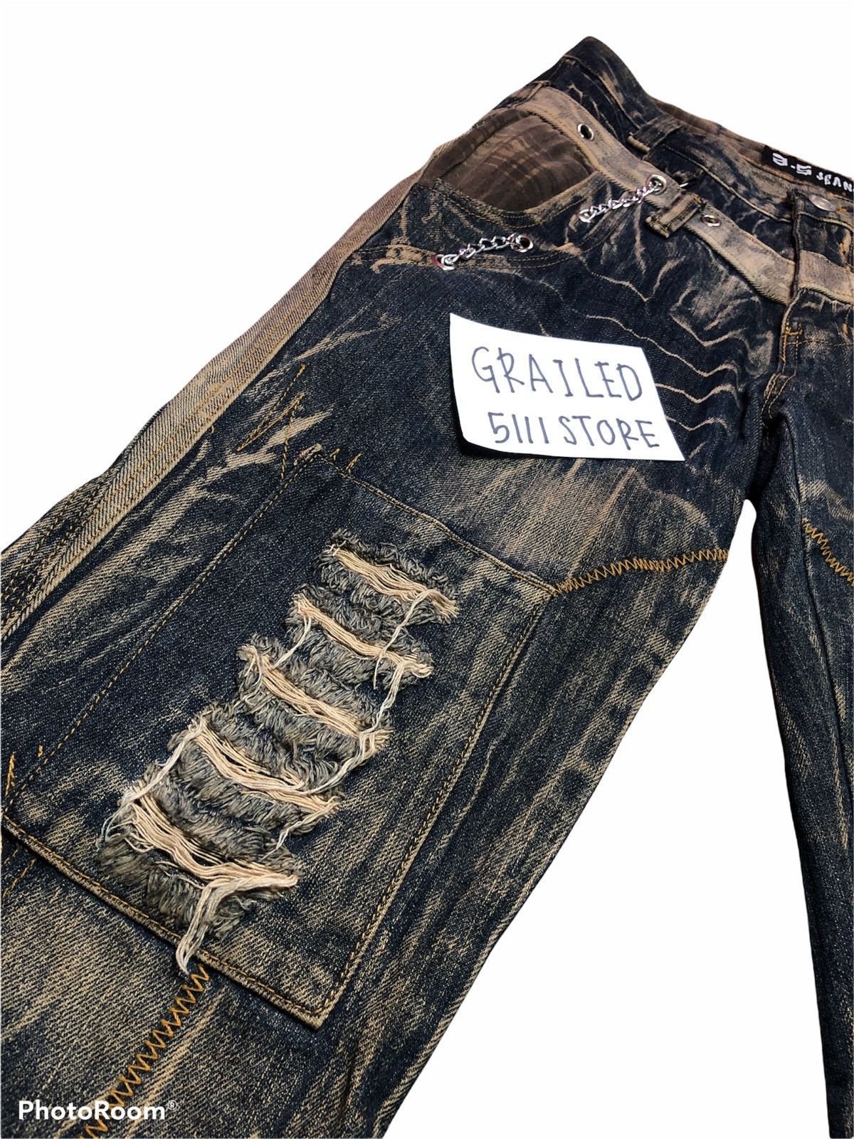 Seditionaries RARE⚡️⚡️ PUNK STYLE RUSTY BLUE JEANS Size US 29 - 4 Thumbnail