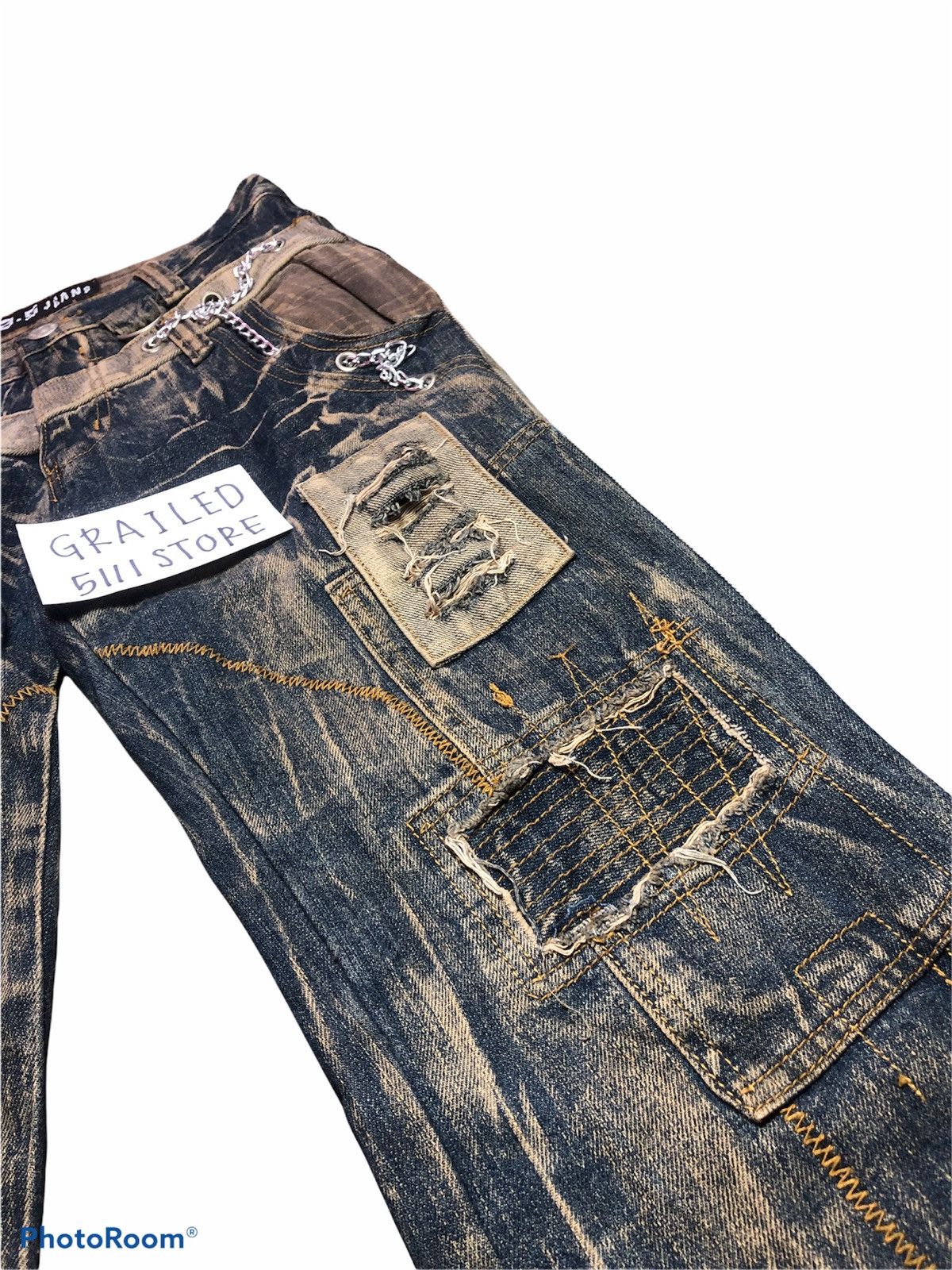 Seditionaries RARE⚡️⚡️ PUNK STYLE RUSTY BLUE JEANS Size US 29 - 3 Thumbnail