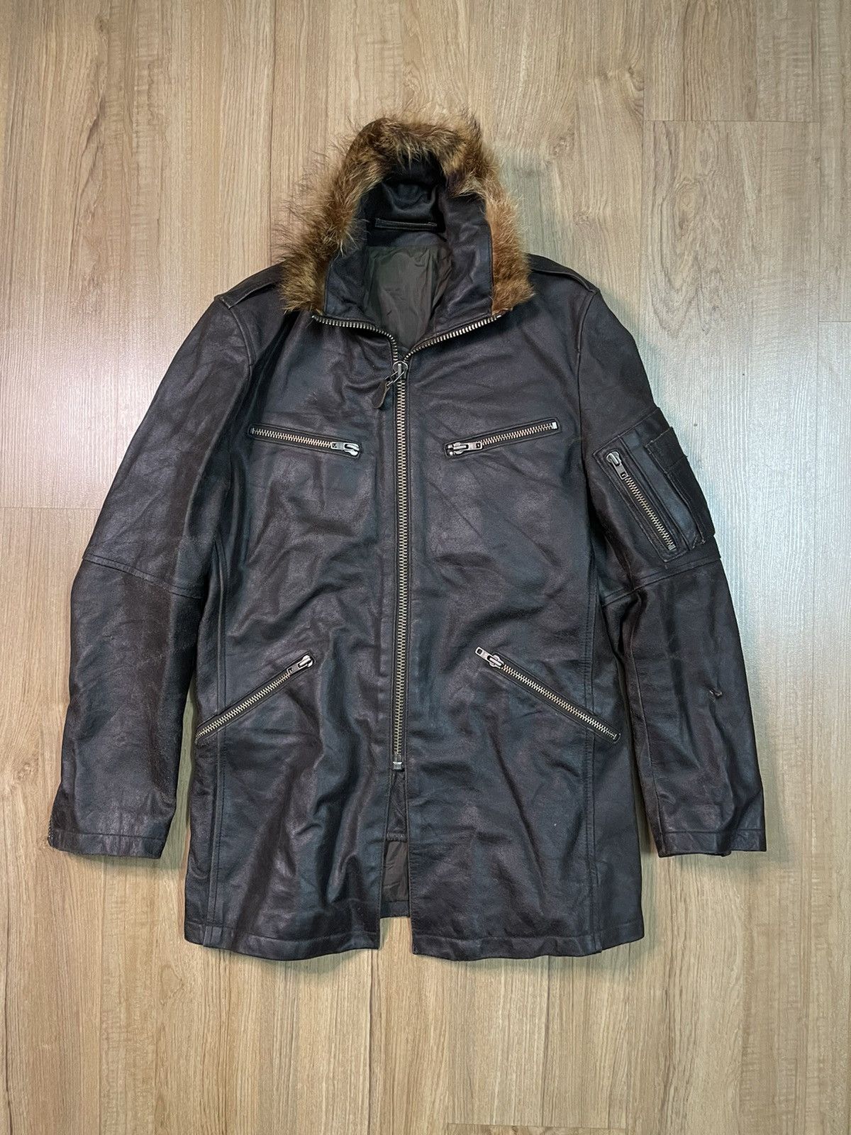 Vintage ABAHOUSE cowhide leather jacket