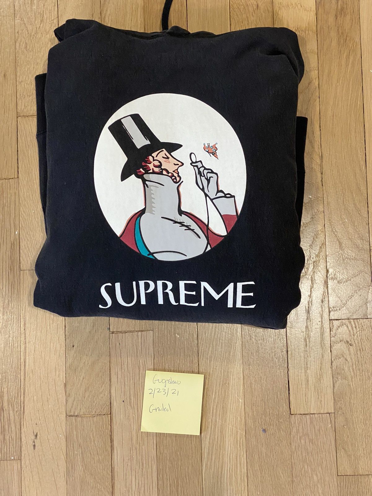 Supreme Supreme FW11 New Yorker Hoodie Black Xlarge Grailed